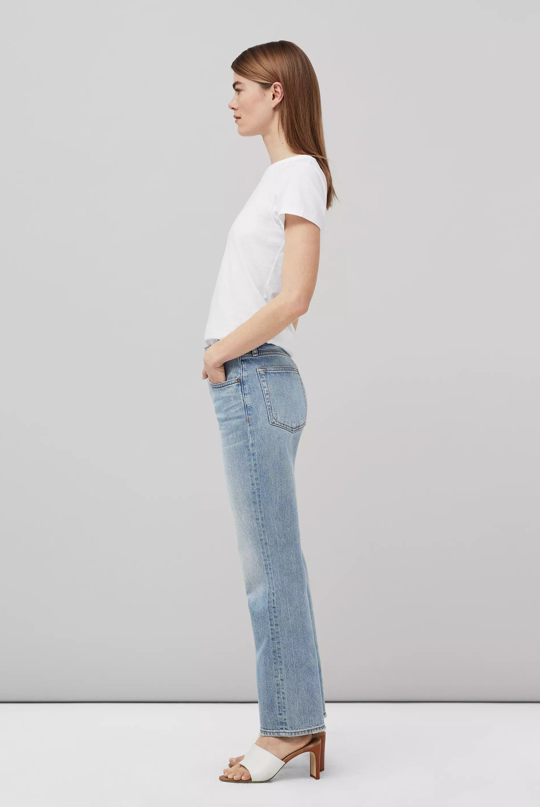 The Slub Short Sleeve Tee - White by Rag & Bone — view 5