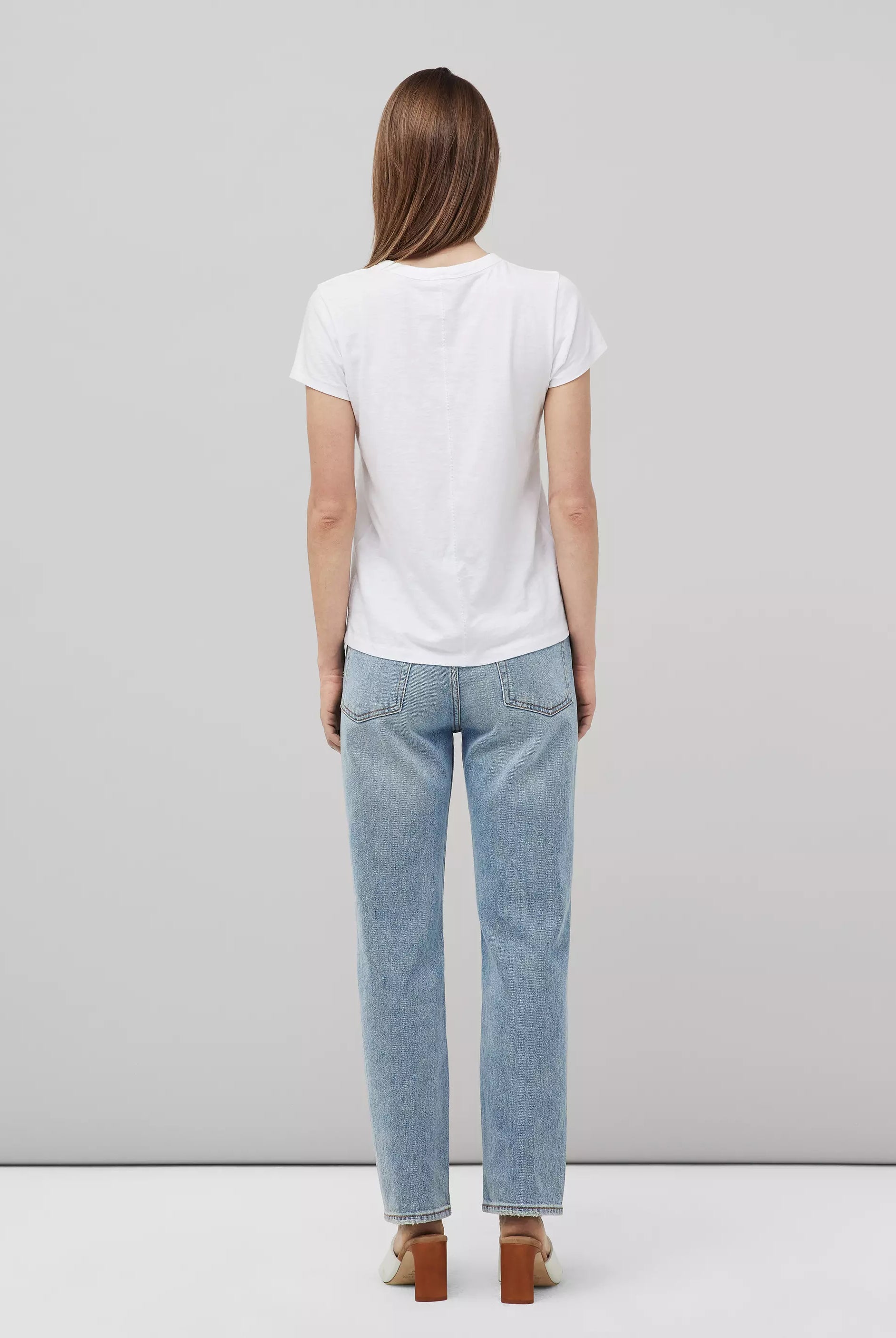 The Slub Short Sleeve Tee - White by Rag & Bone — view 6