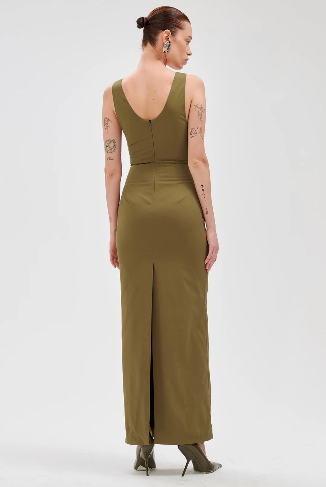 Tilly Dress - Military Green by Ronny Kobo — view 3