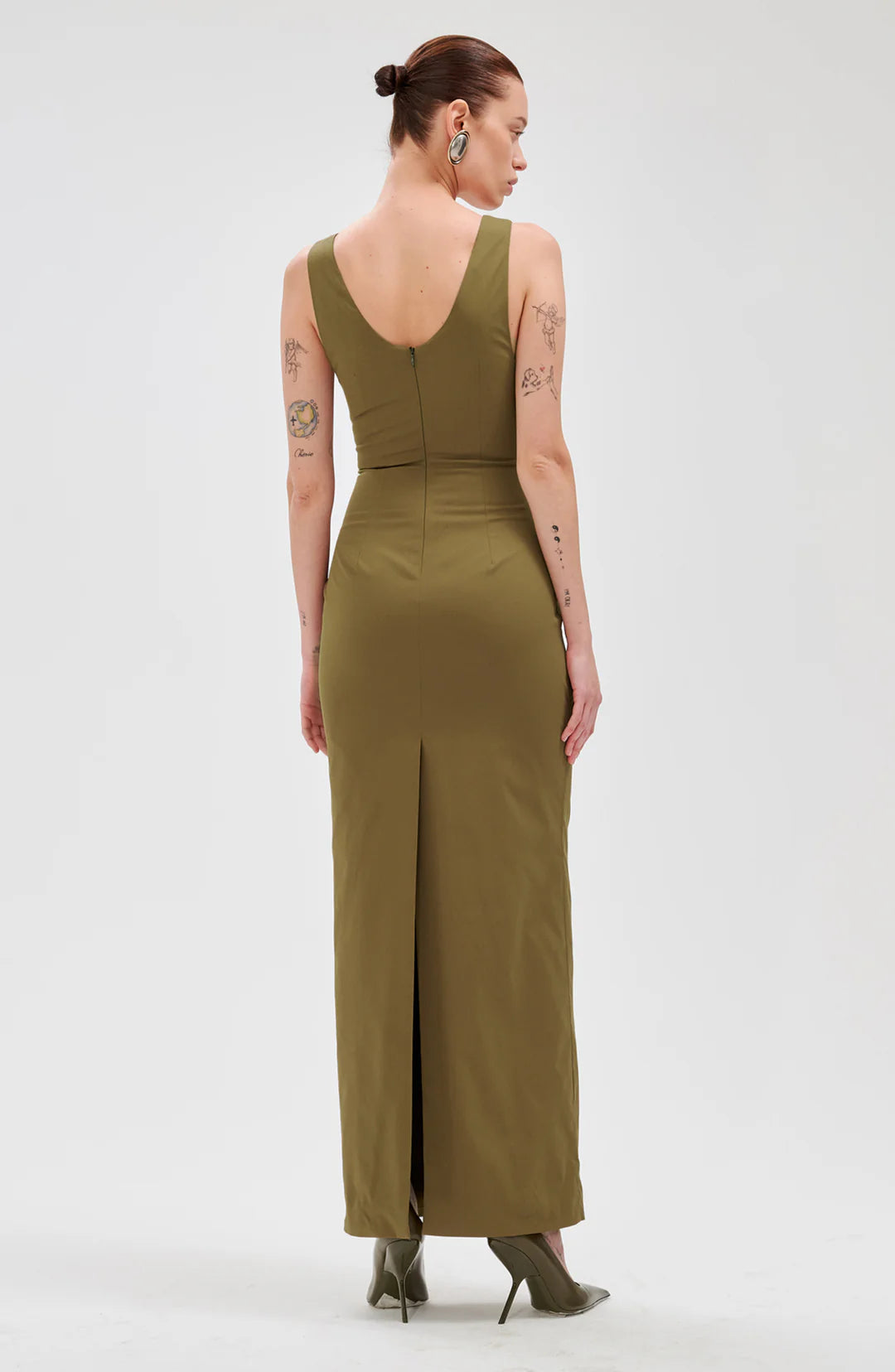 Tilly Dress - Military Green by Ronny Kobo — view 3