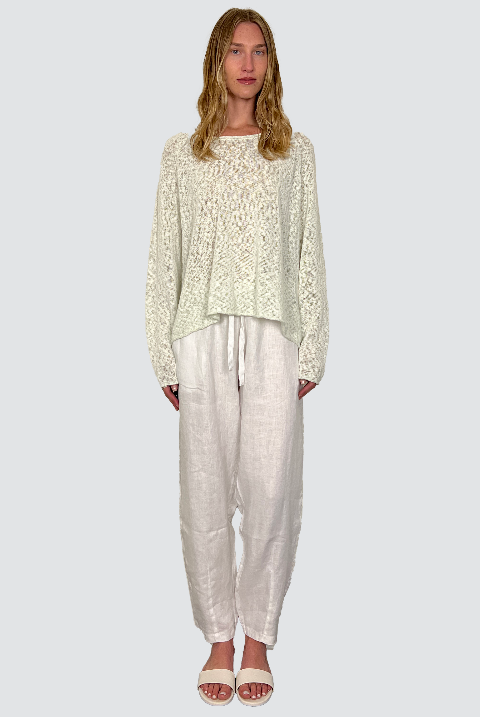 Pullover - Lime Melange by Rundholz — alternate view