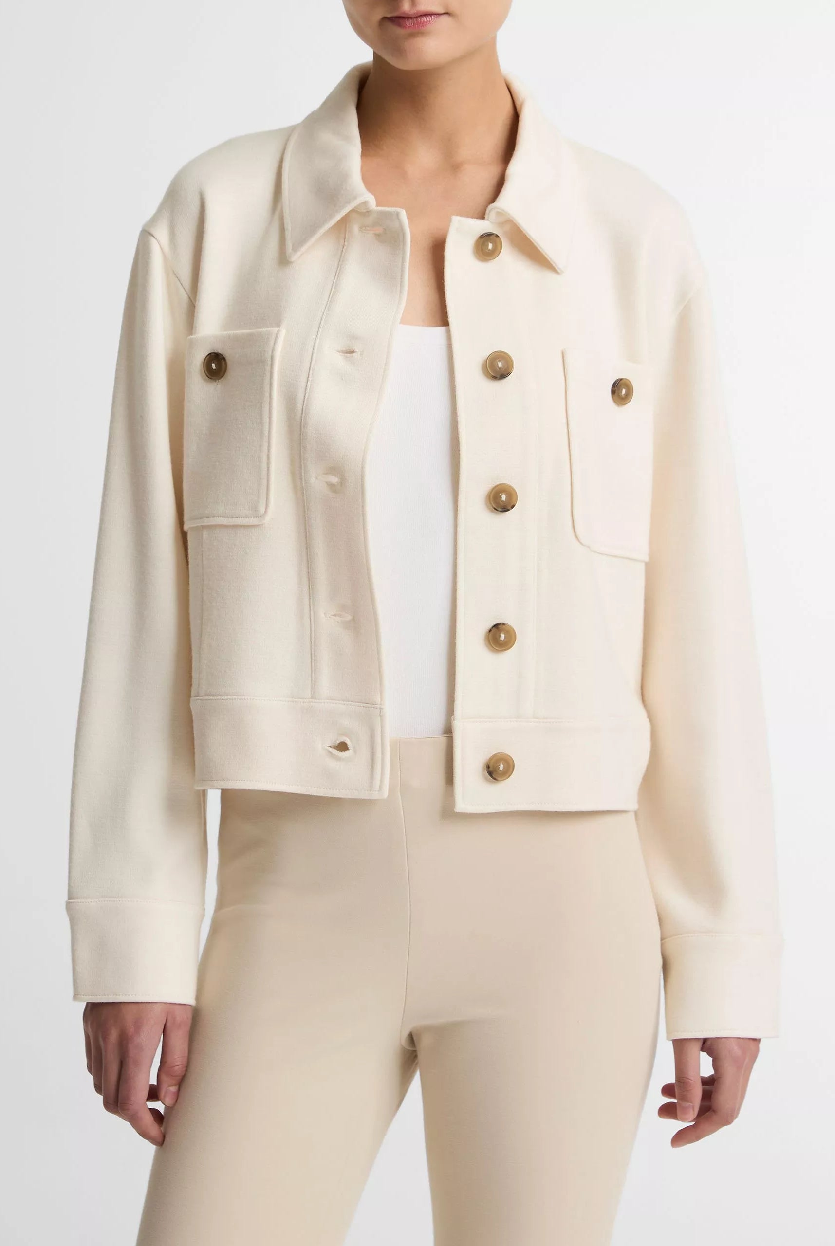 Ponte Knit Jacket - Off White by Vince | 25 South Boutiques