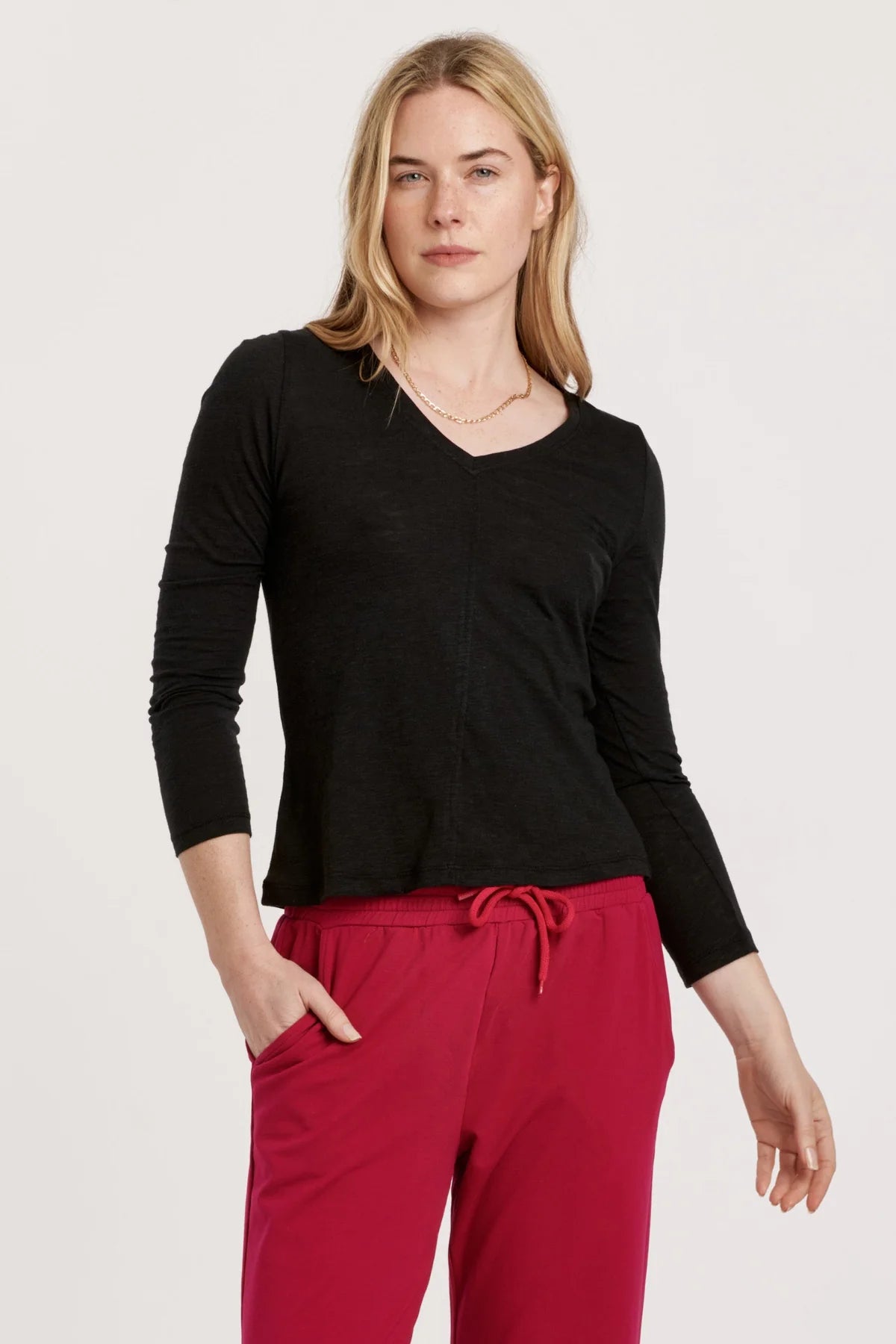 Clark Long Sleeve Top - Black by Another Love | 25 South Boutiques