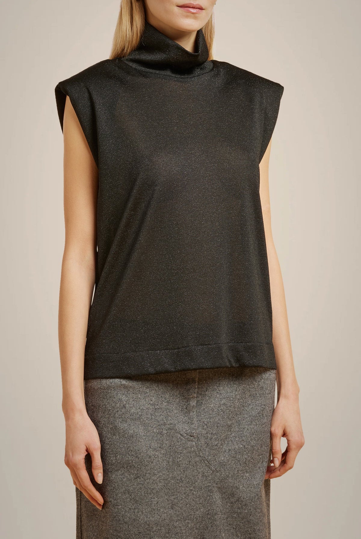 Lurex Jersey Top - Nero by Liviana Conti | 25 South Boutiques