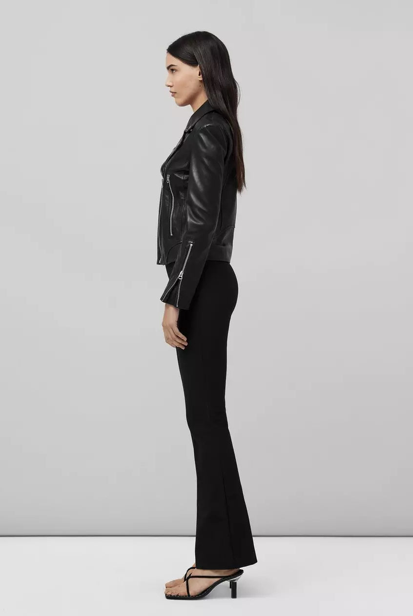 Mack Leather Jacket - Black by Rag & Bone — view 4
