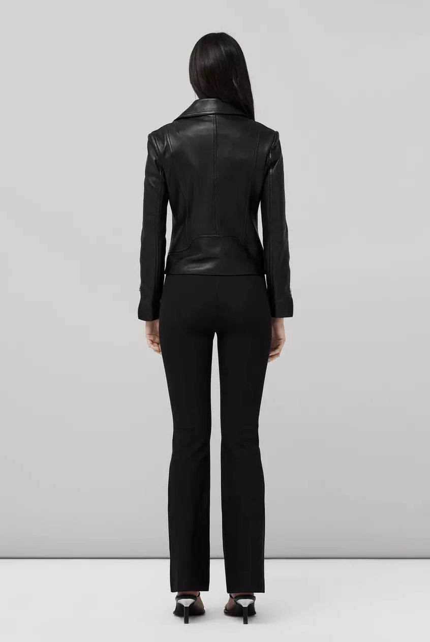 Mack Leather Jacket - Black by Rag & Bone — view 5