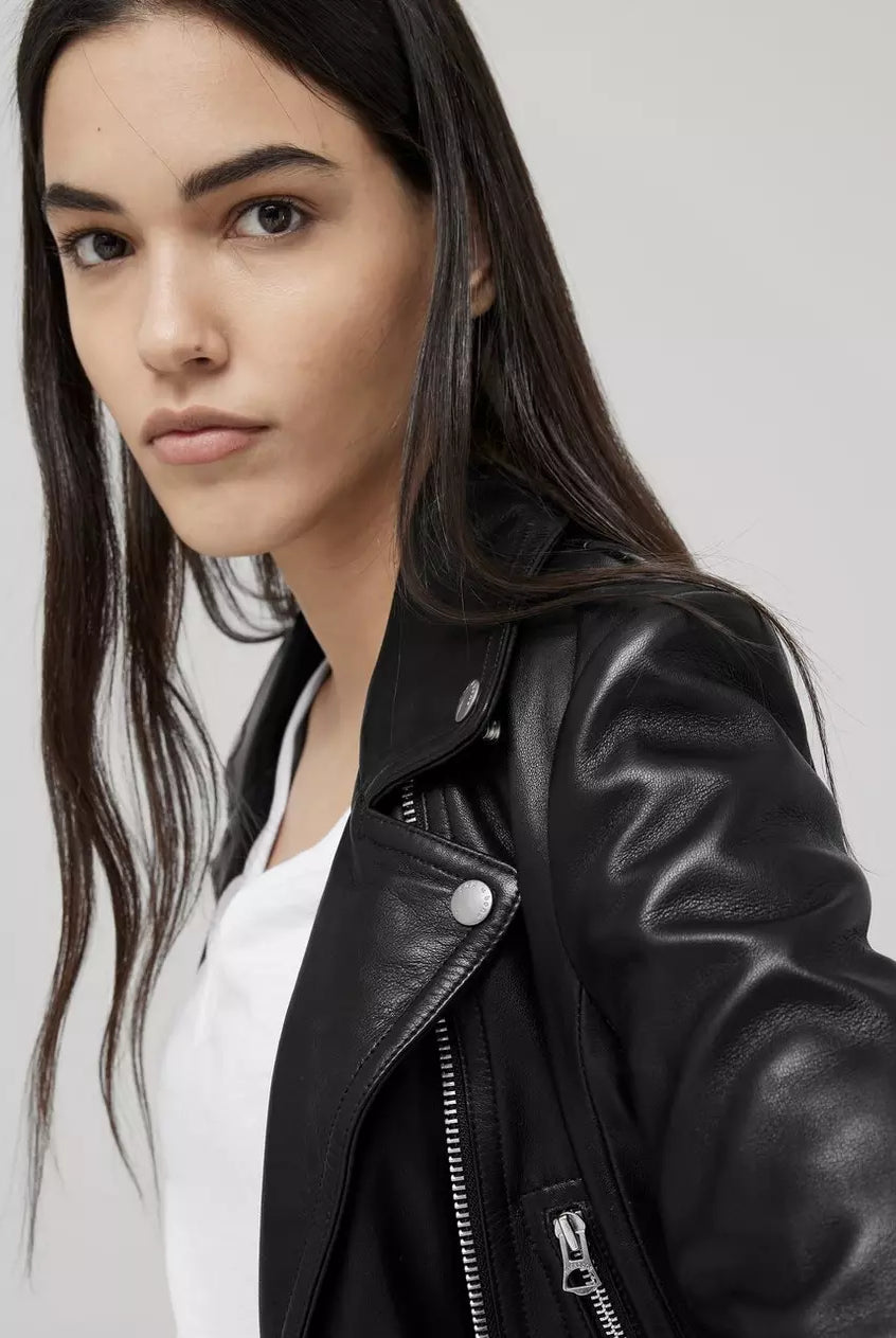Mack Leather Jacket - Black by Rag & Bone — alternate view