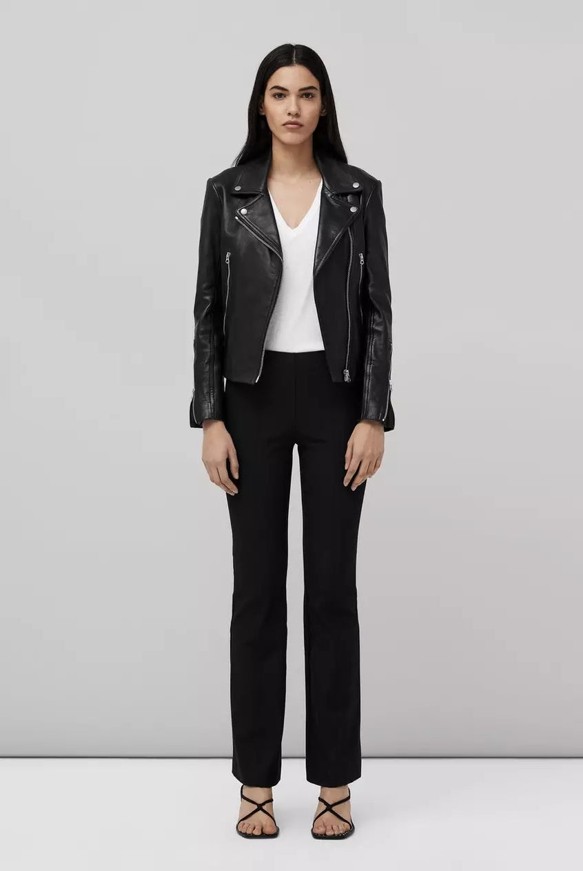 Mack Leather Jacket - Black by Rag & Bone — view 3