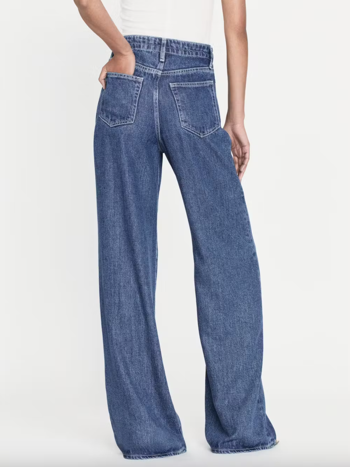 Super Drape Drawstring Wide Leg - Ghost by Frame — view 3