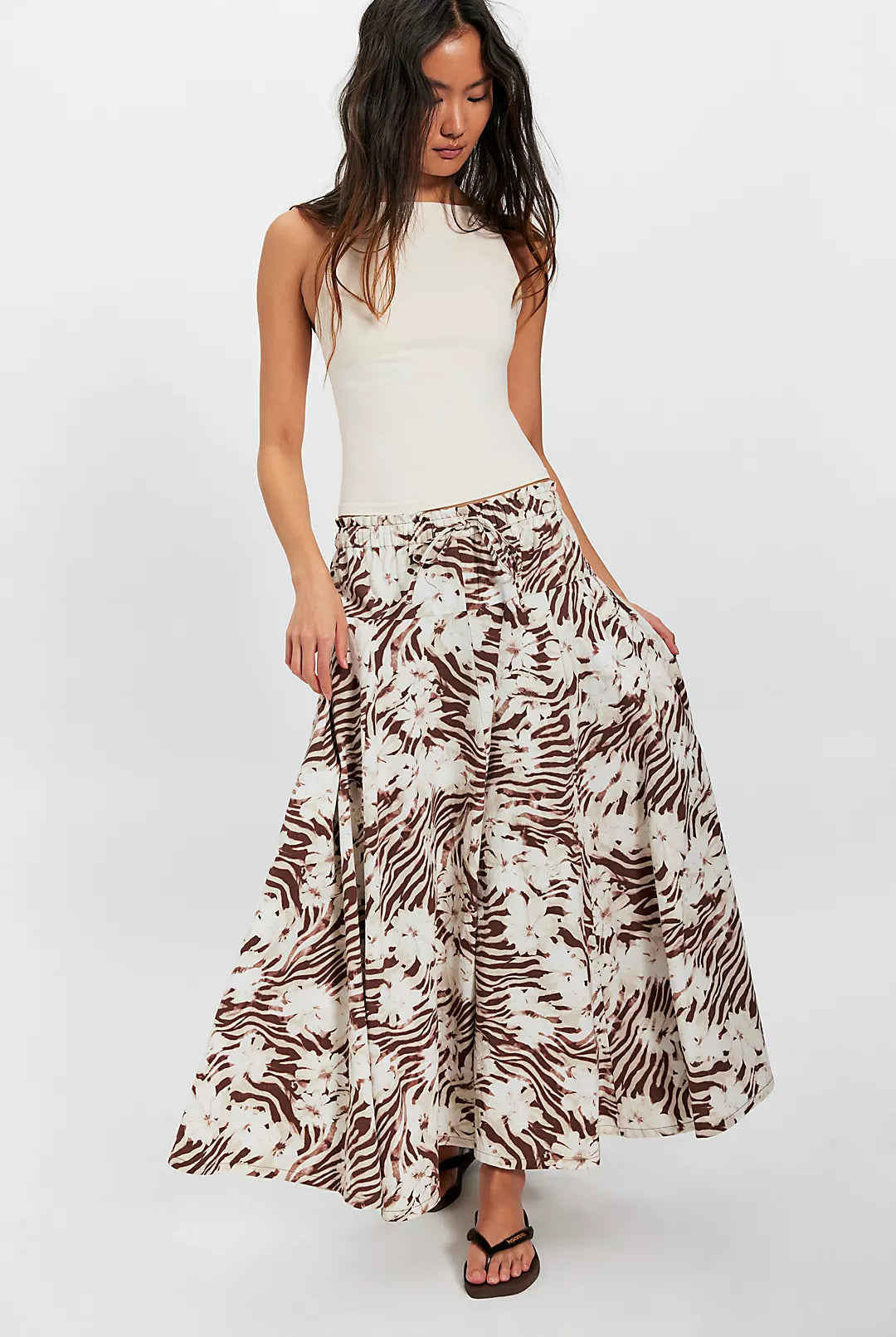 Zephyr Bustle Convertible Skirt - Chocolate Combo by Free People | 25 South Boutiques