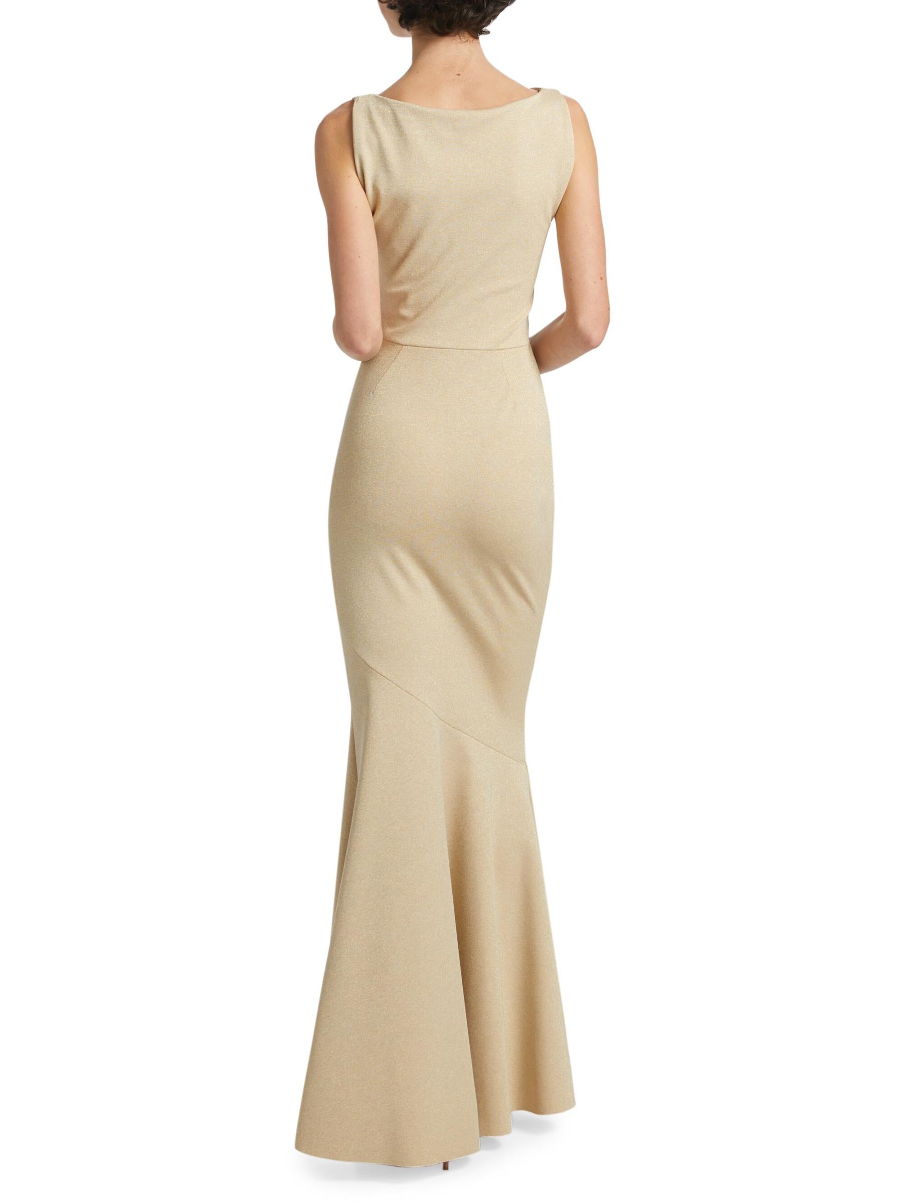 Hisato Gathered Mermaid Gown - Gilded Desert by Chiara Boni — view 3