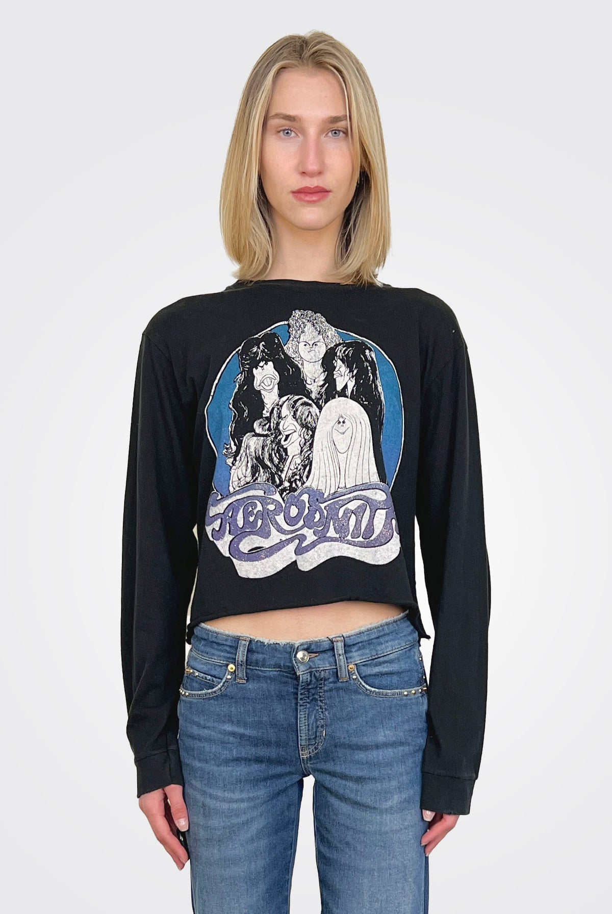 Aerosmith Crop Long Sleeve - Coal by MADEWORN | 25 South Boutiques