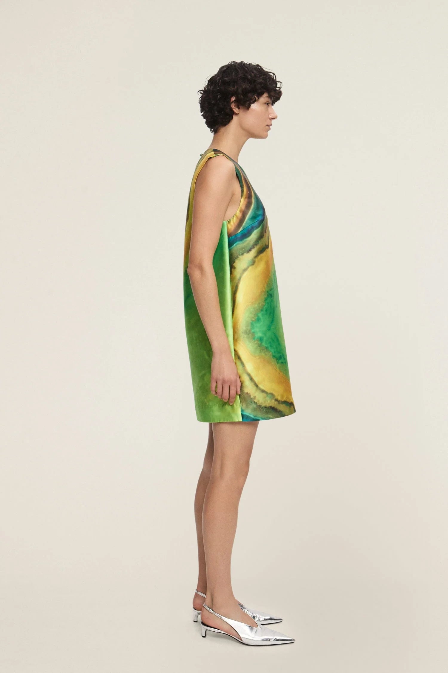 Iris Mini Dress - Green Multi by Alemais — view 4