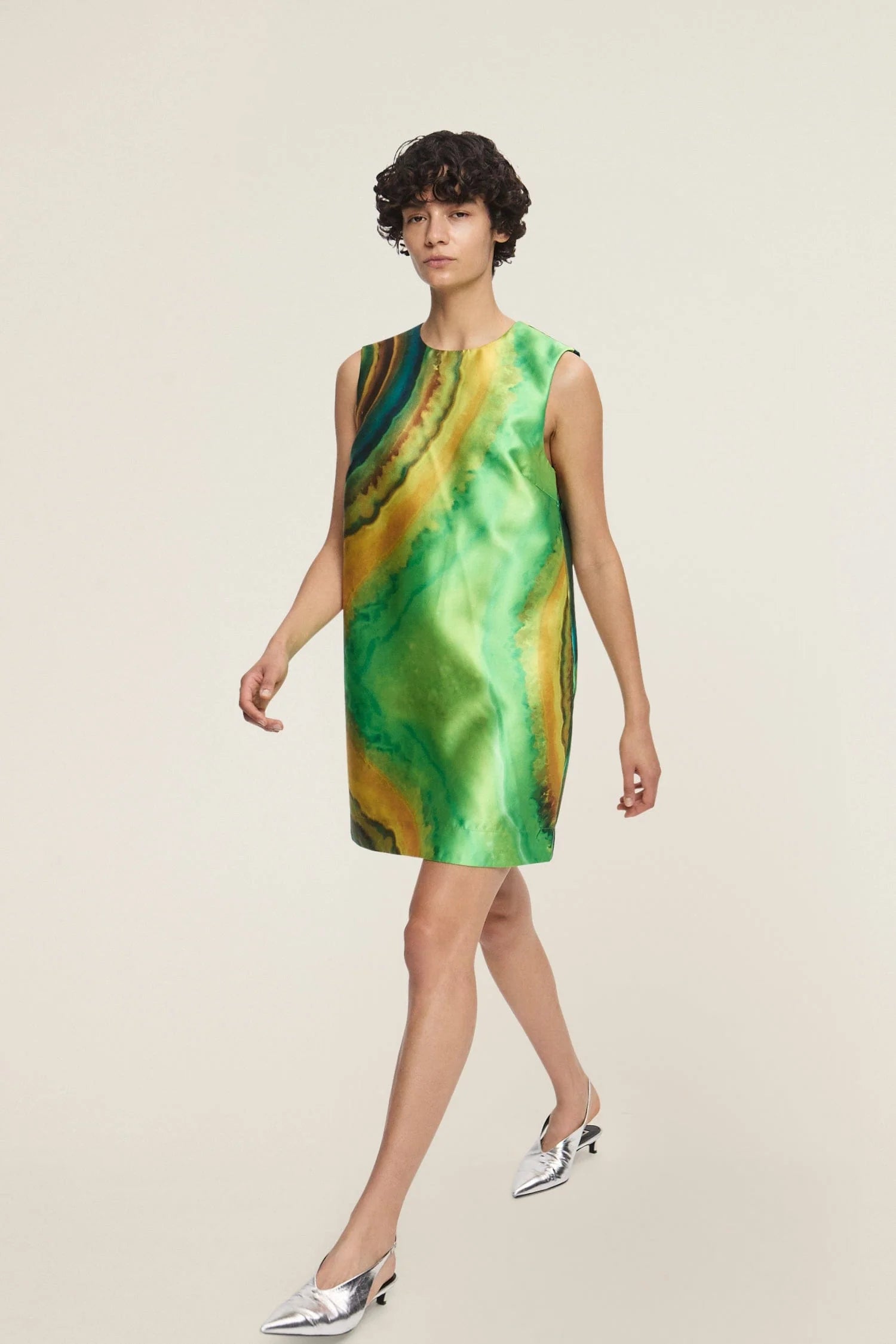 Iris Mini Dress - Green Multi by Alemais — view 5