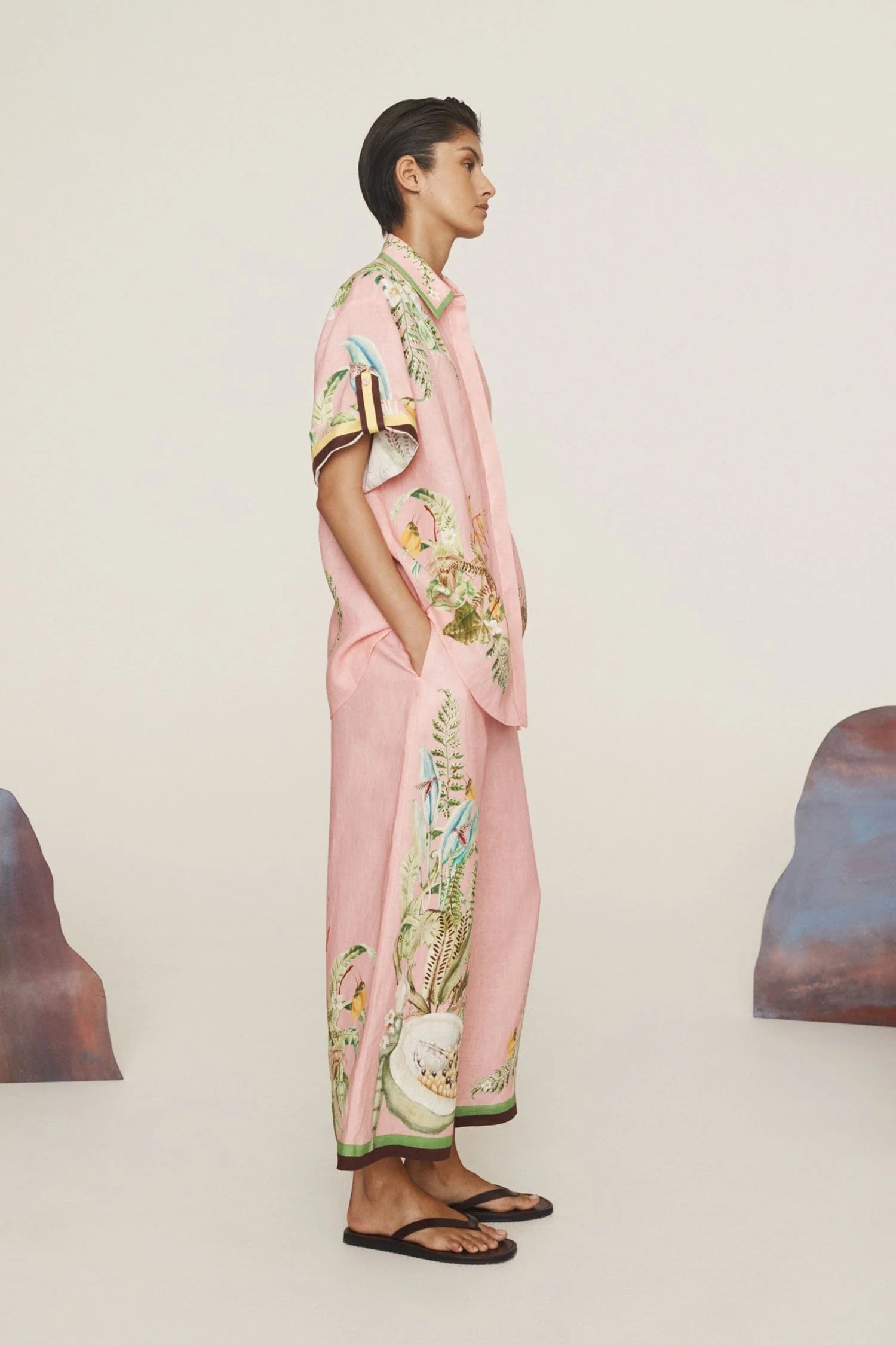 Papaya Shirt - Pink Multi by Alemais — view 3