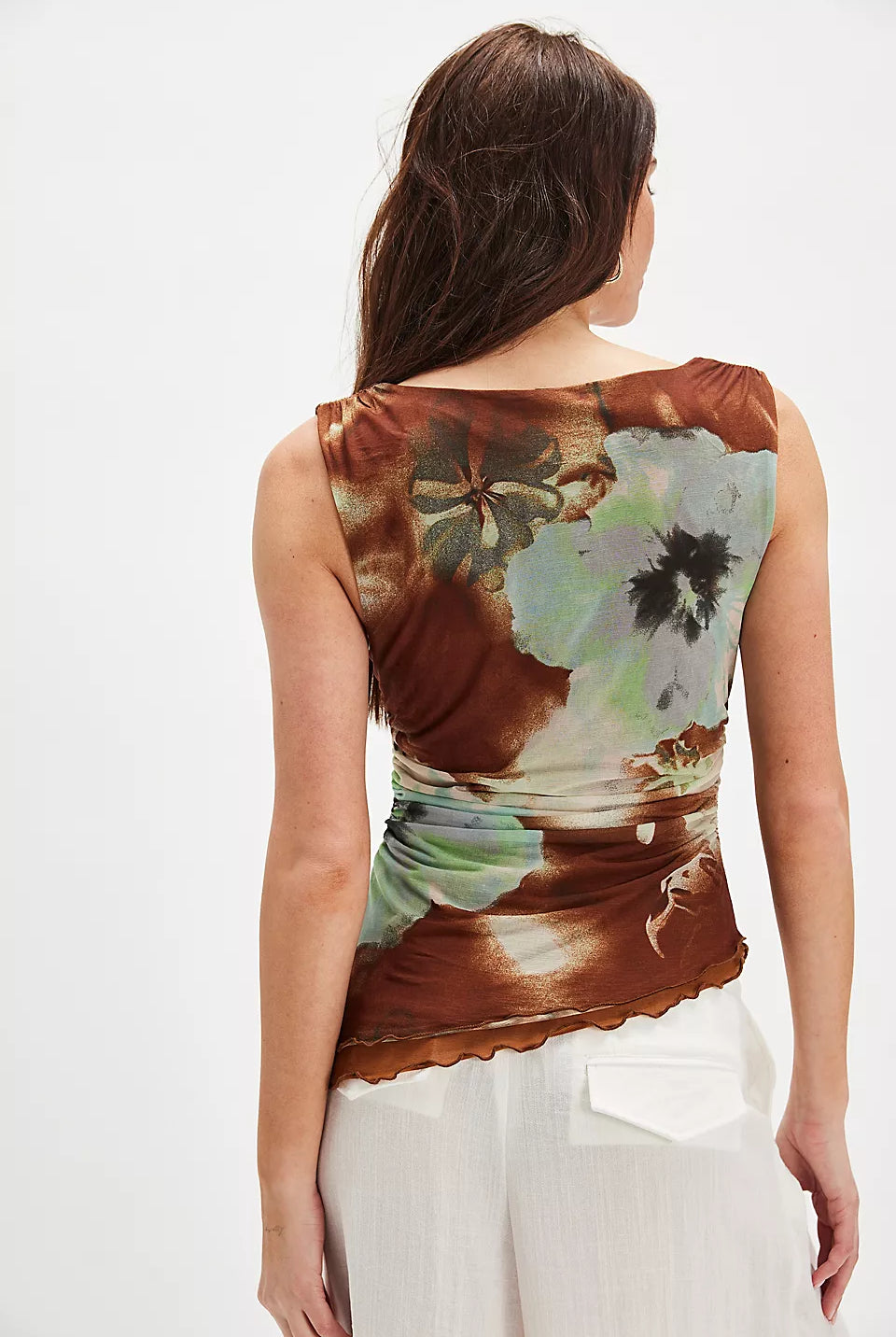Ash Printed Knit Top - Moss Combo by Free People — alternate view