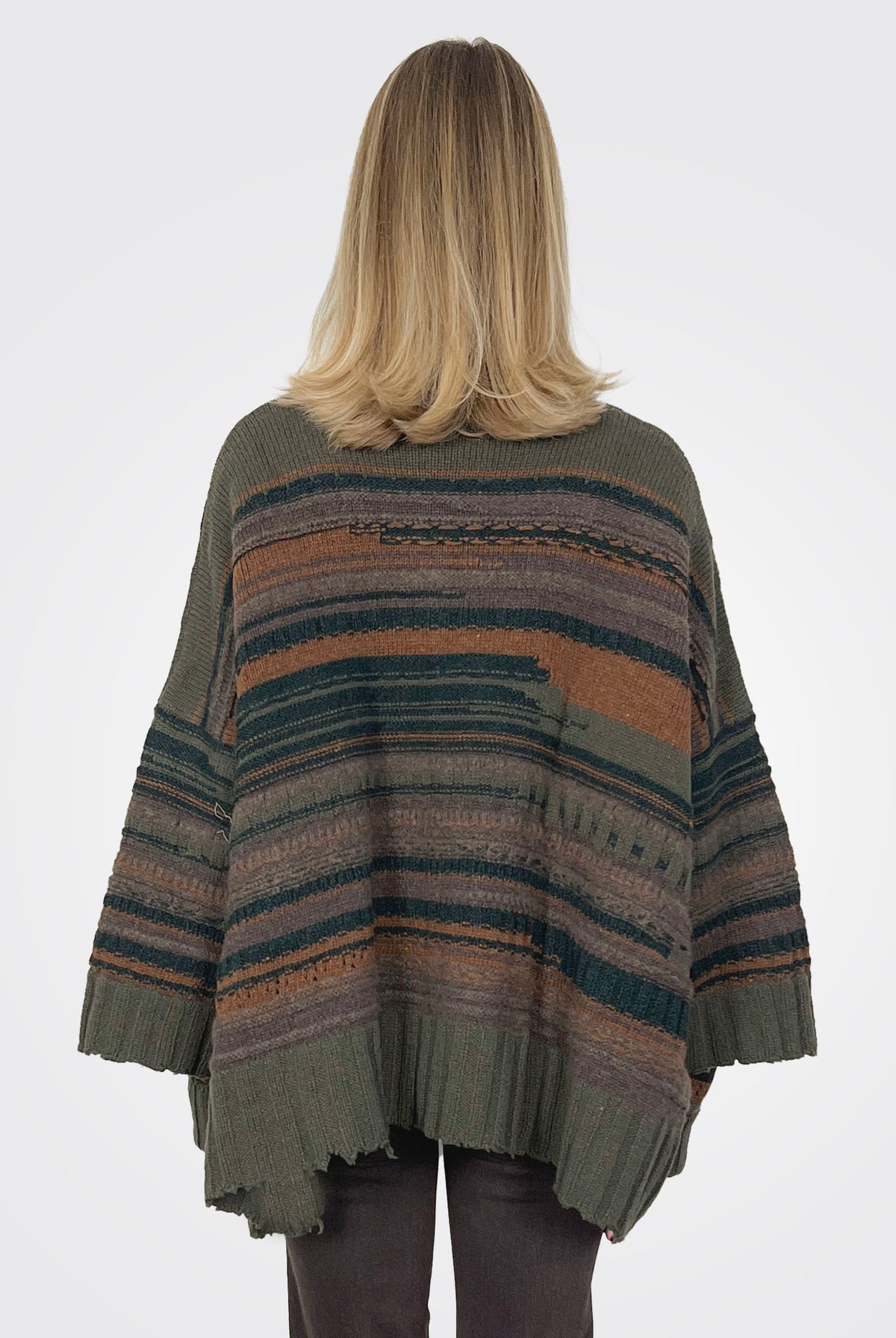 Boxy Maxi Knitted Cardigan - Autumn by Serie Numerica — view 3