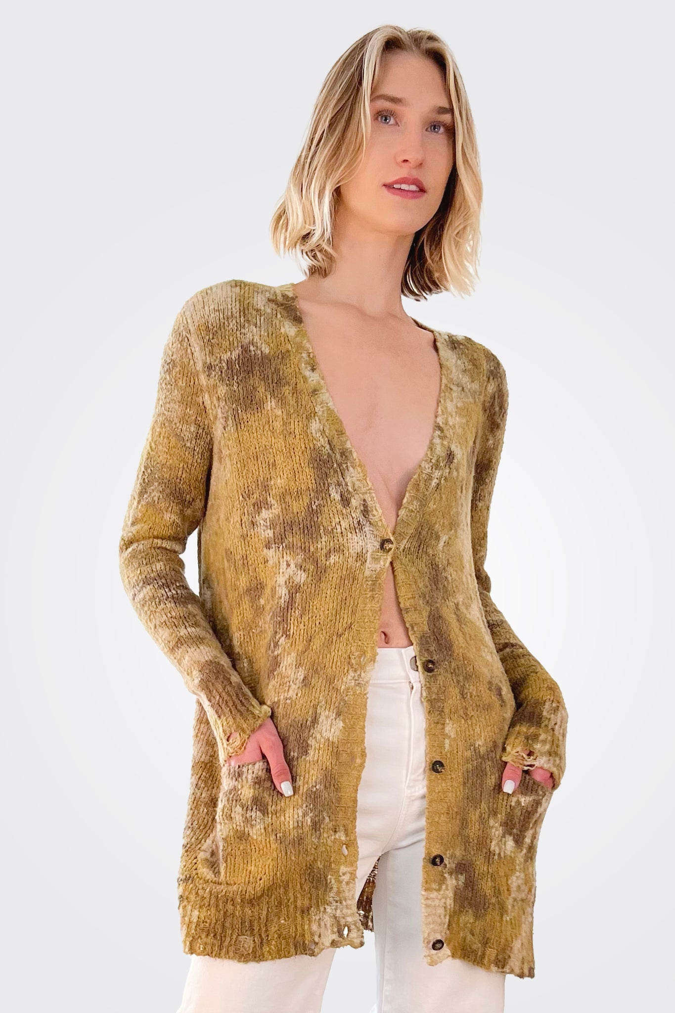 Dye Cardigan - Mustard by Avant Toi | 25 South Boutiques