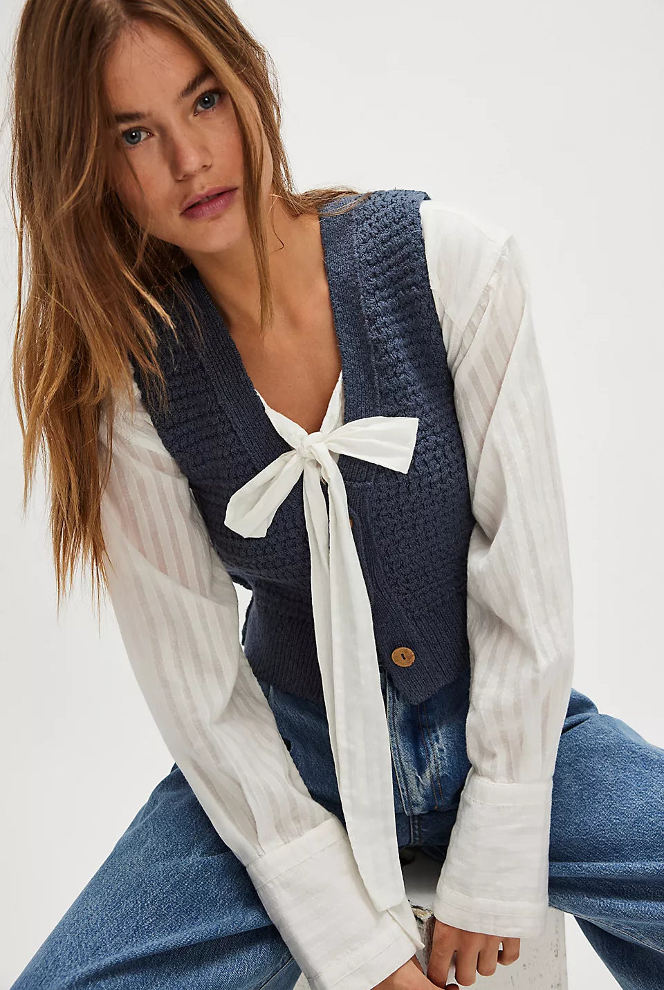 Ava Vest - Vintage Indigo by Free People — alternate view