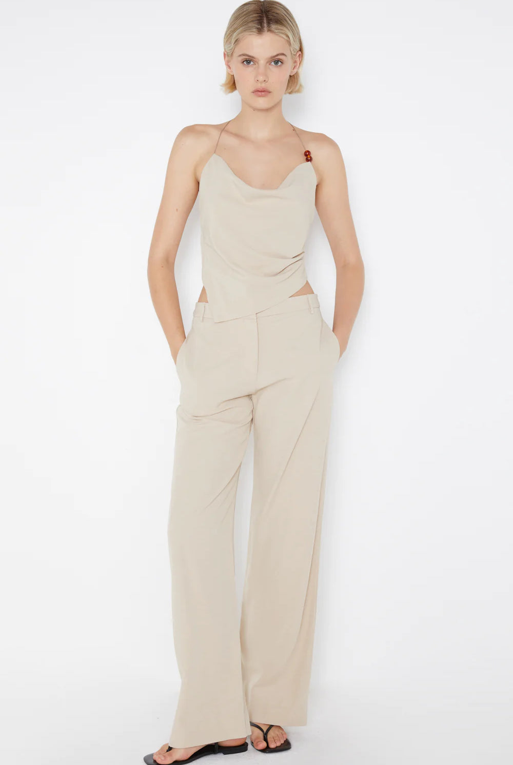 Desiree Halter Top - Sand by Bec & Bridge — view 3