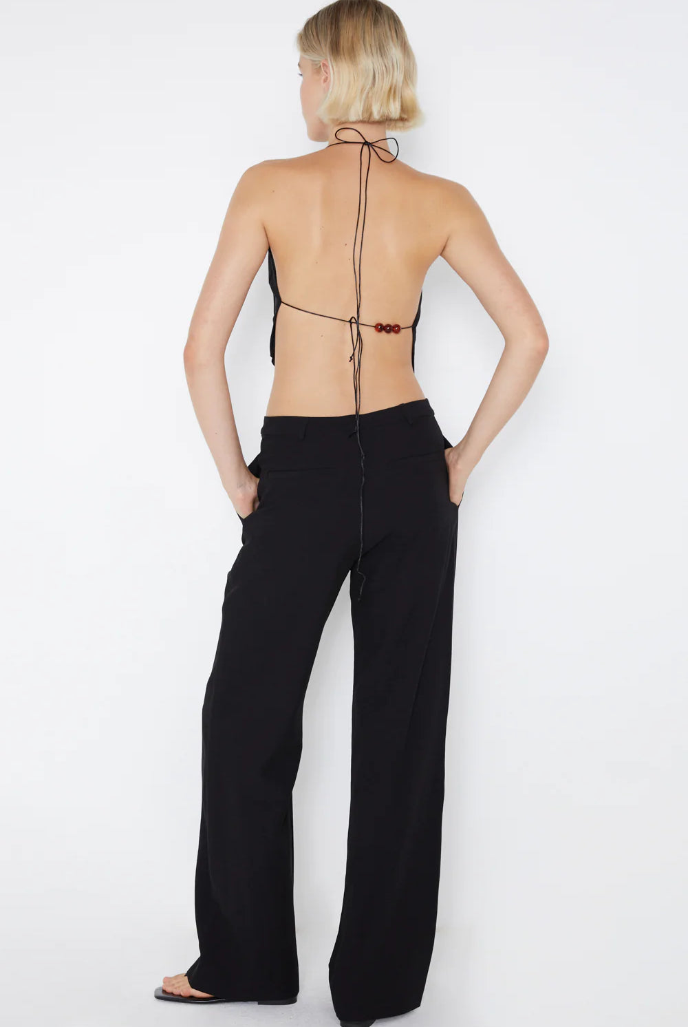 Desiree Halter Top - Black by Bec & Bridge — view 4