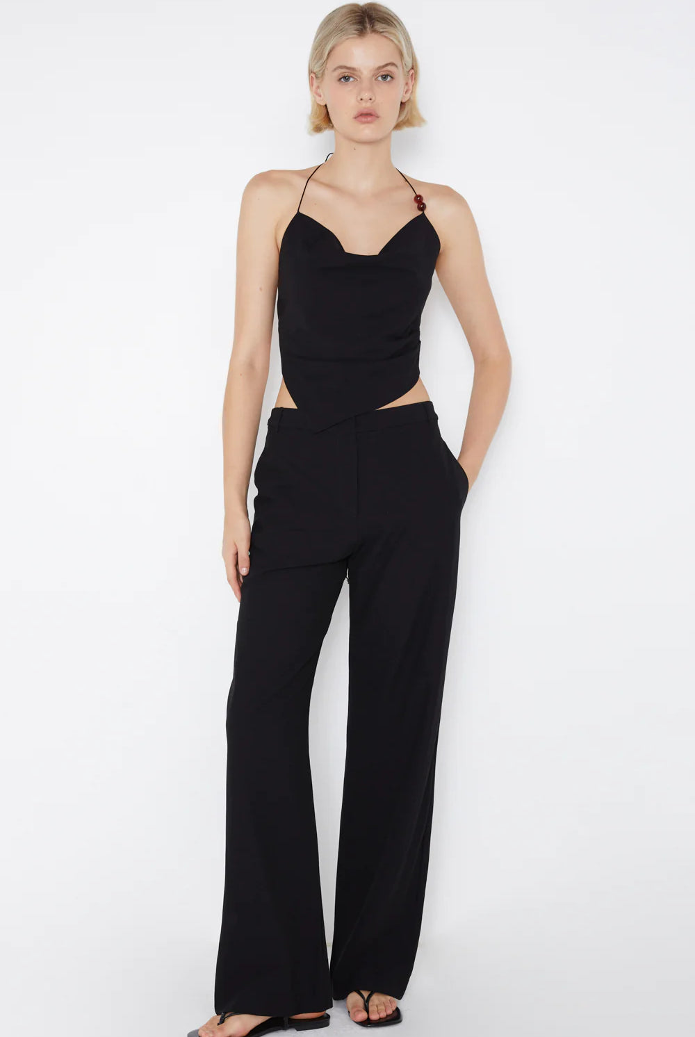 Desiree Halter Top - Black by Bec & Bridge — alternate view