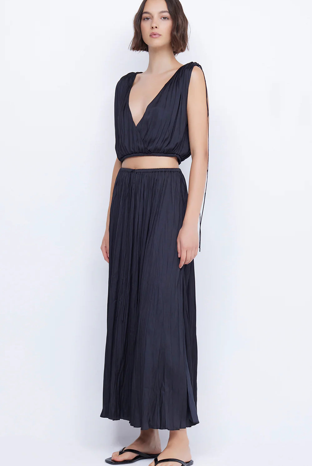 Louann Wrap Top - Black by Bec & Bridge — view 3