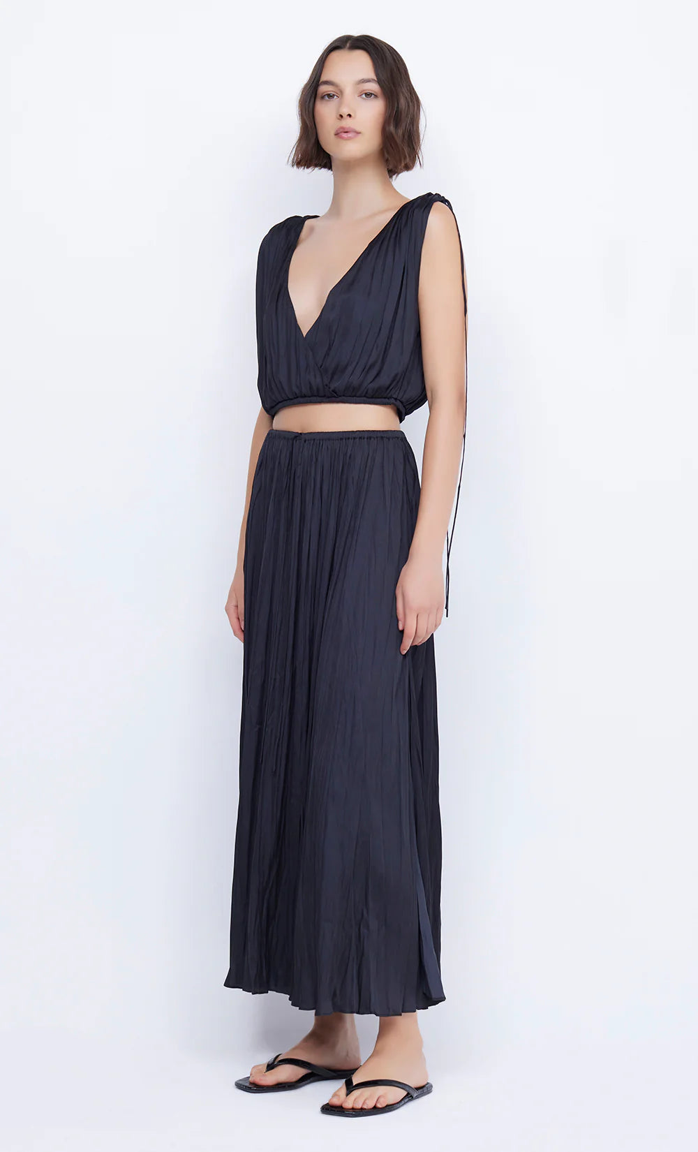 Louann Wrap Top - Black by Bec & Bridge — view 3