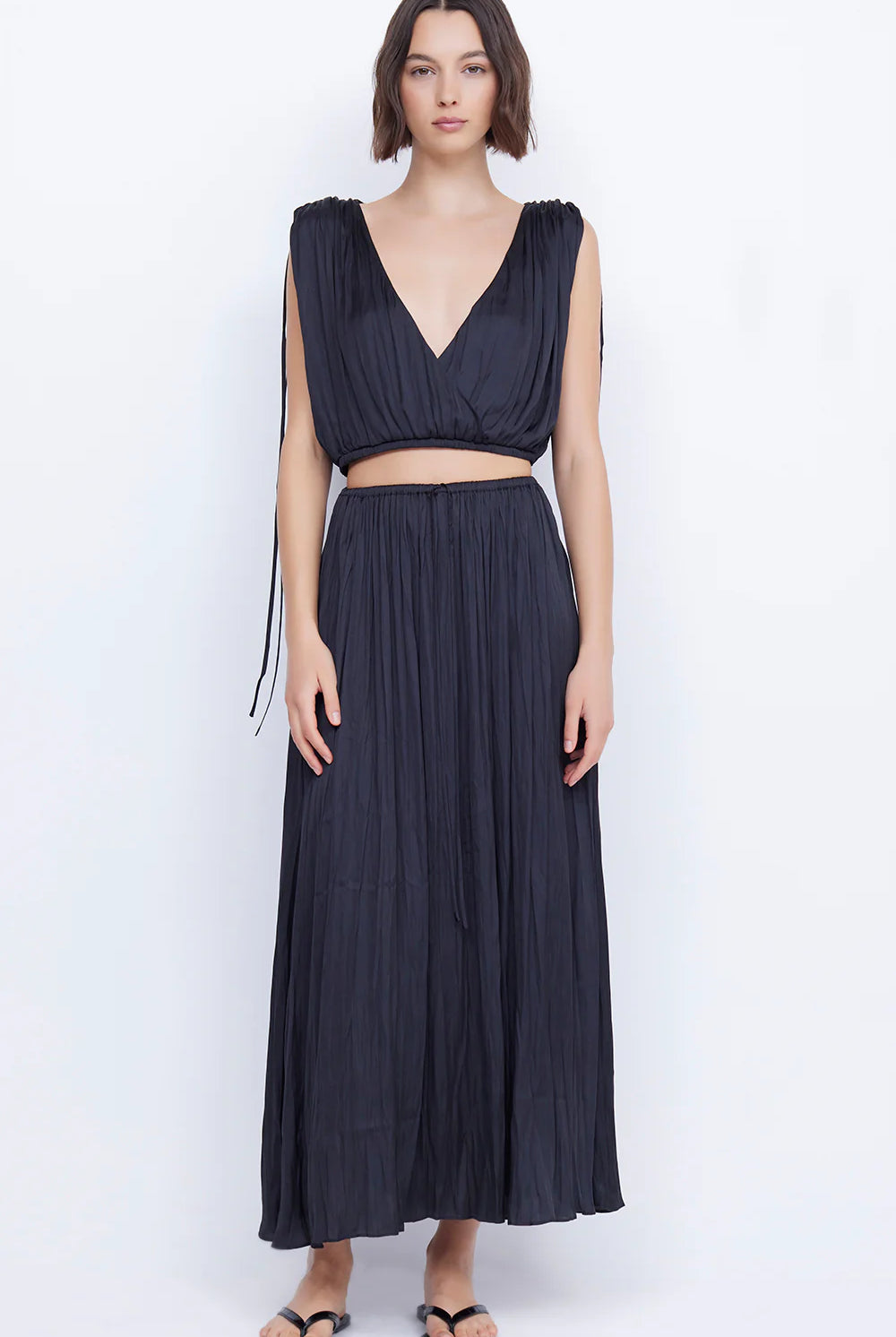 Louann Wrap Top - Black by Bec & Bridge — view 4