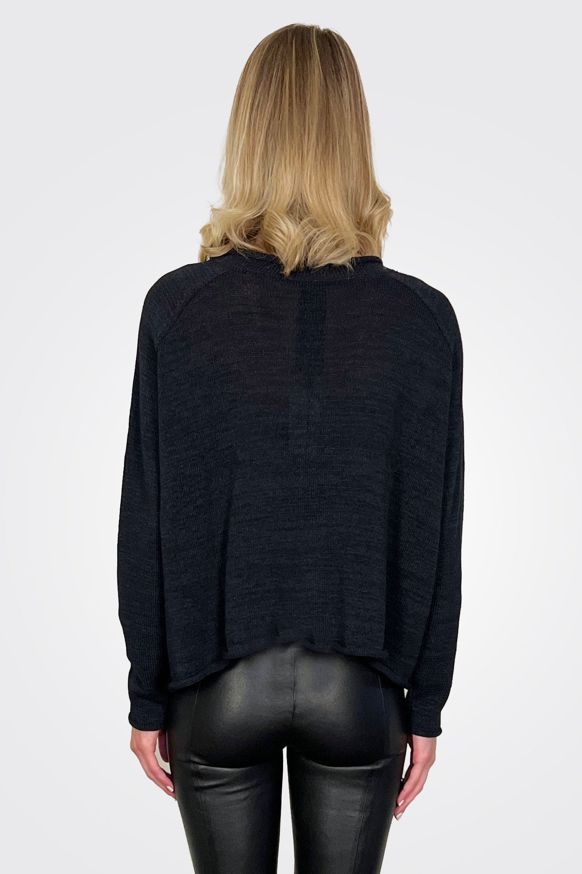 Flower Pullover - Black Grey Flock by Rundholz — alternate view