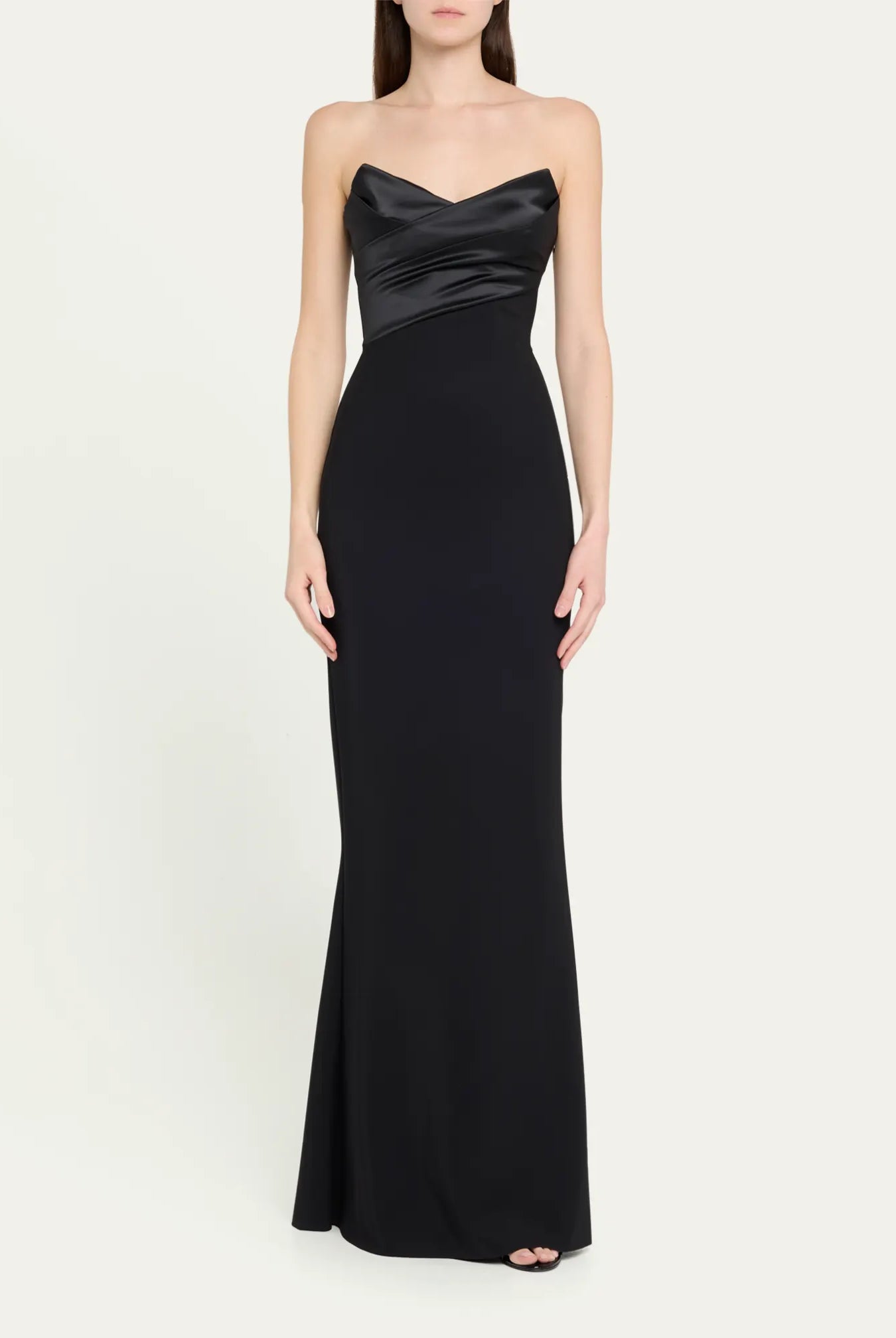Bairei Strapless Jersey Column Gown - Black by Chiara Boni | 25 South Boutiques