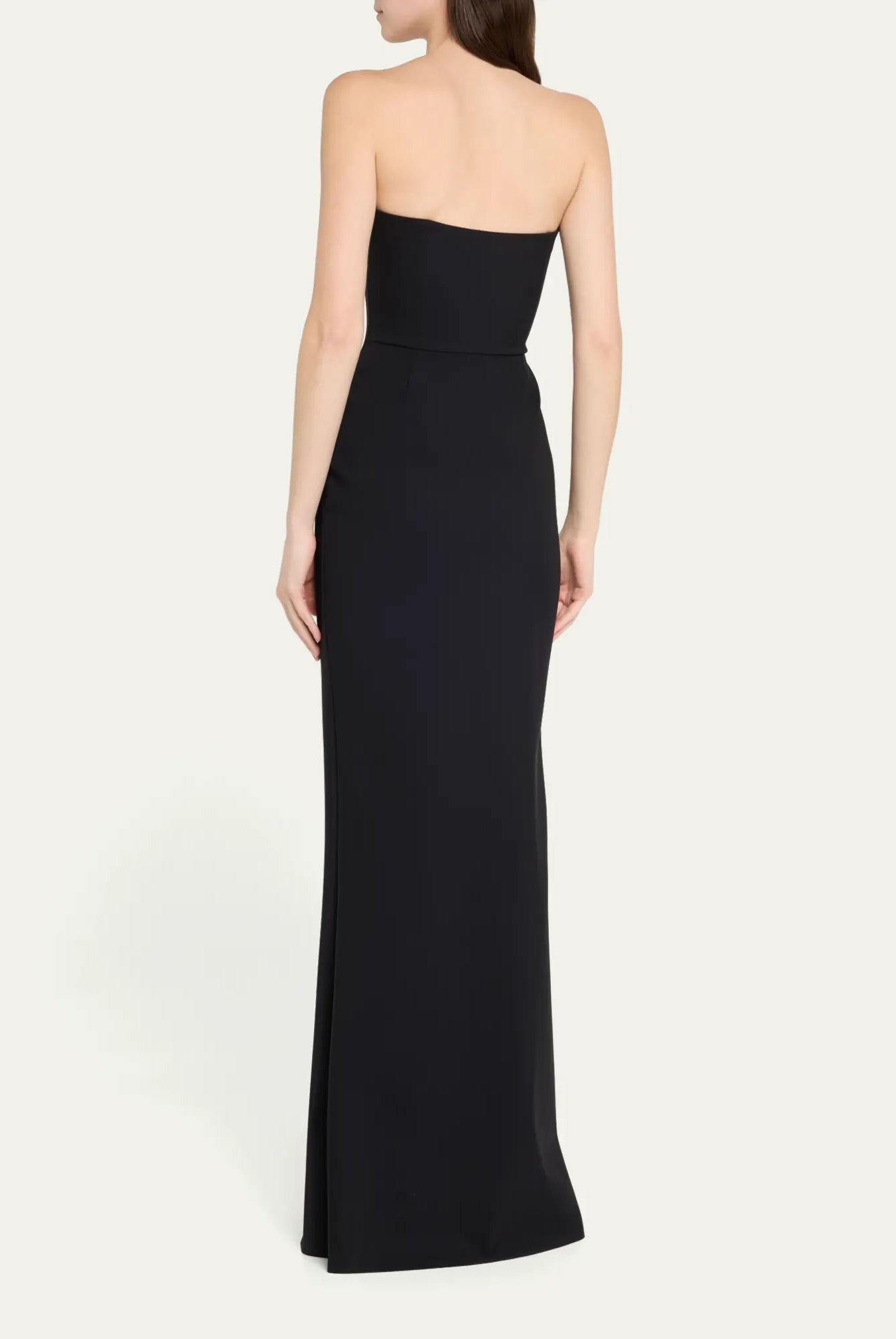 Bairei Strapless Jersey Column Gown - Black by Chiara Boni — alternate view