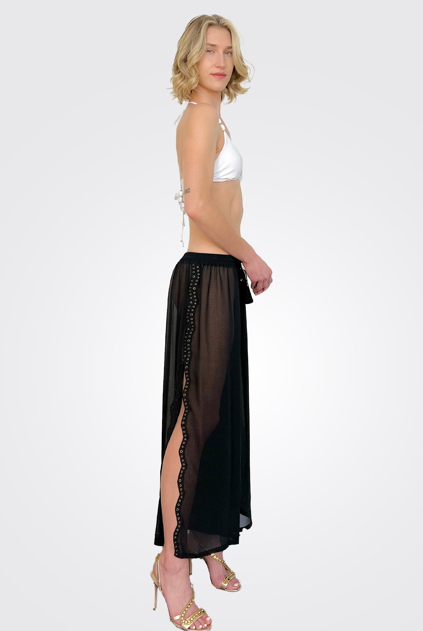 Shelby Tassel Coverup Pants - Black by Ramy Brook — alternate view
