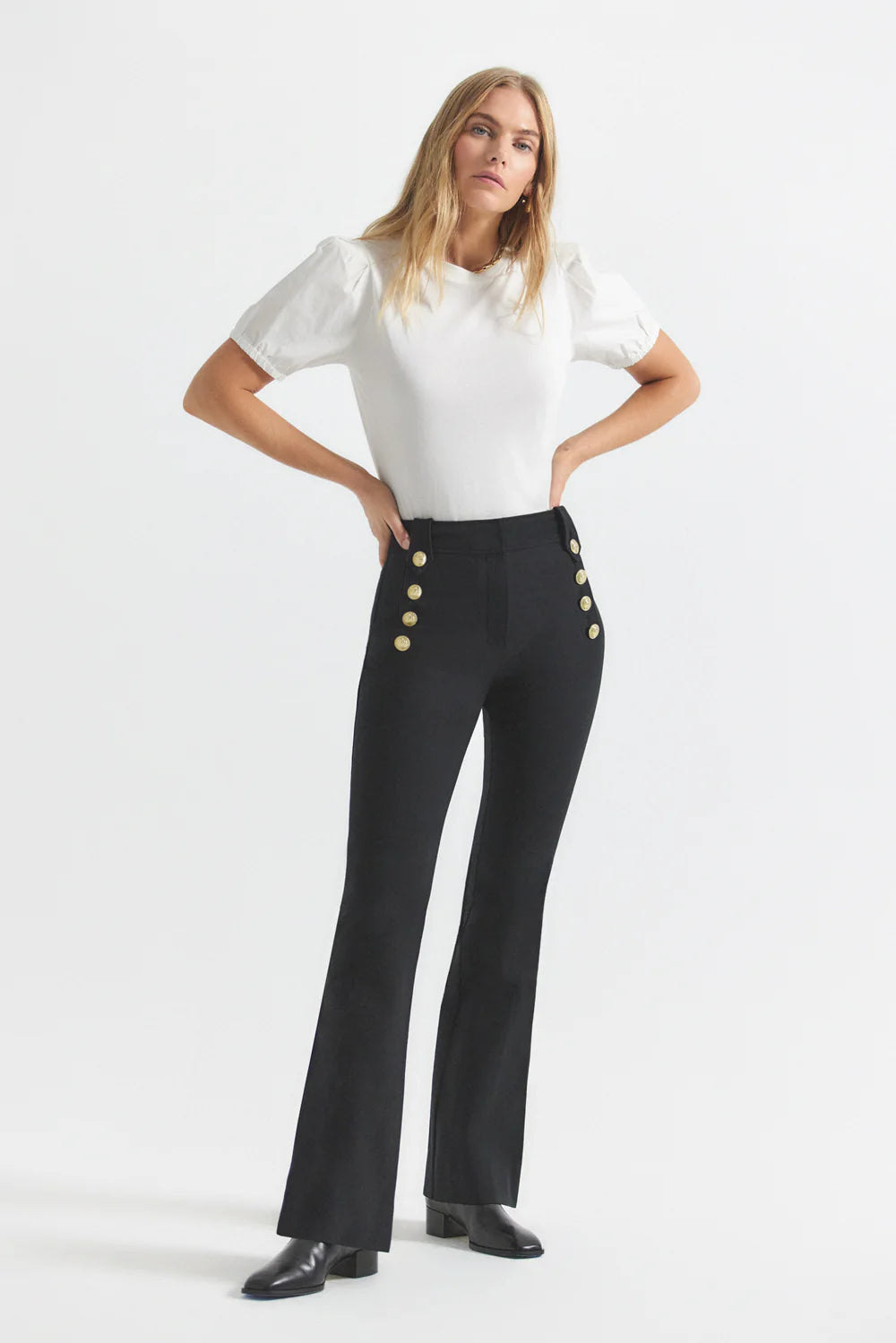 Robertson Flare Trousers - Black by Derek Lam | 25 South Boutiques