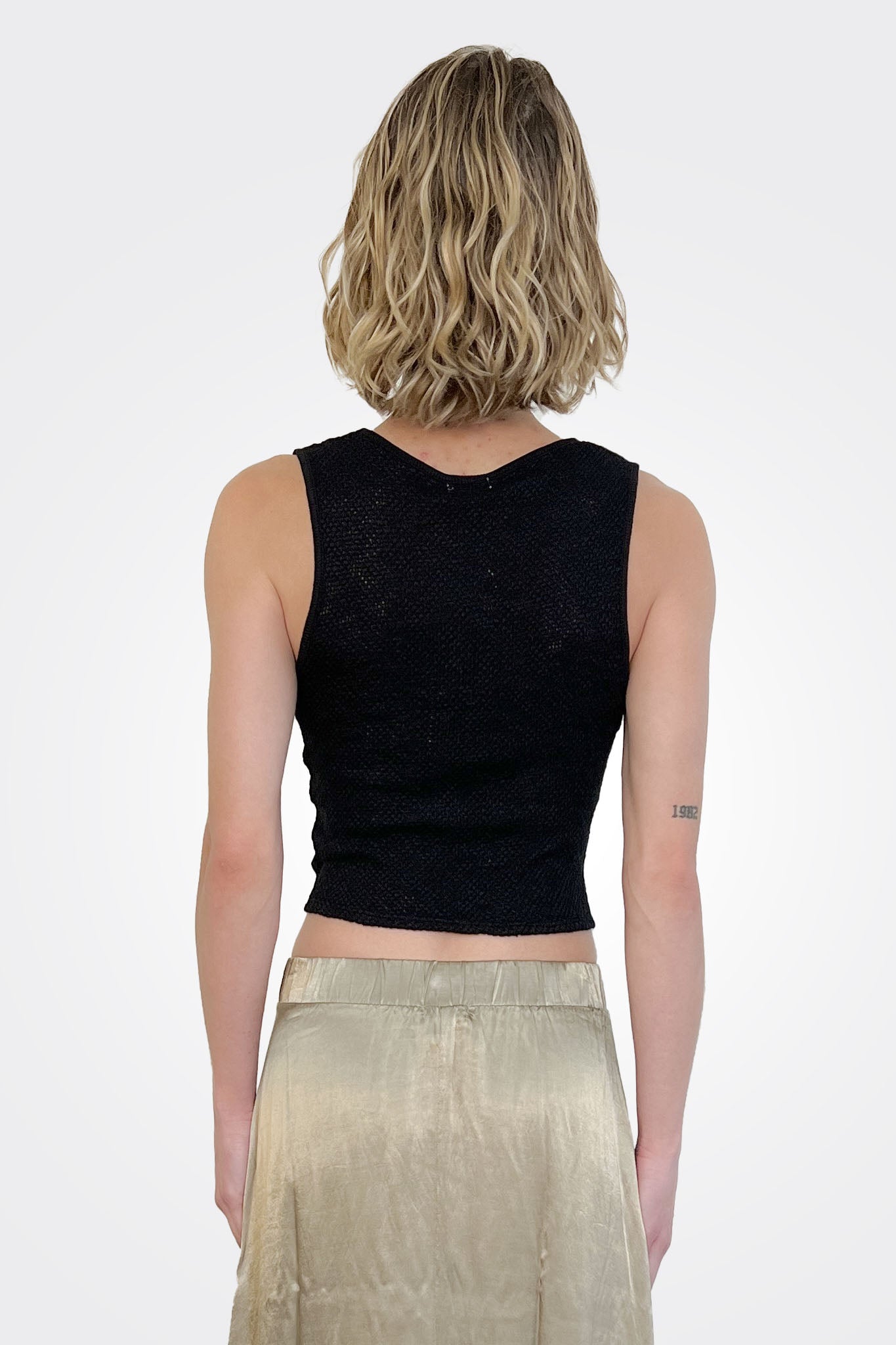 Caspian Twist Top - Black by LA Made — alternate view