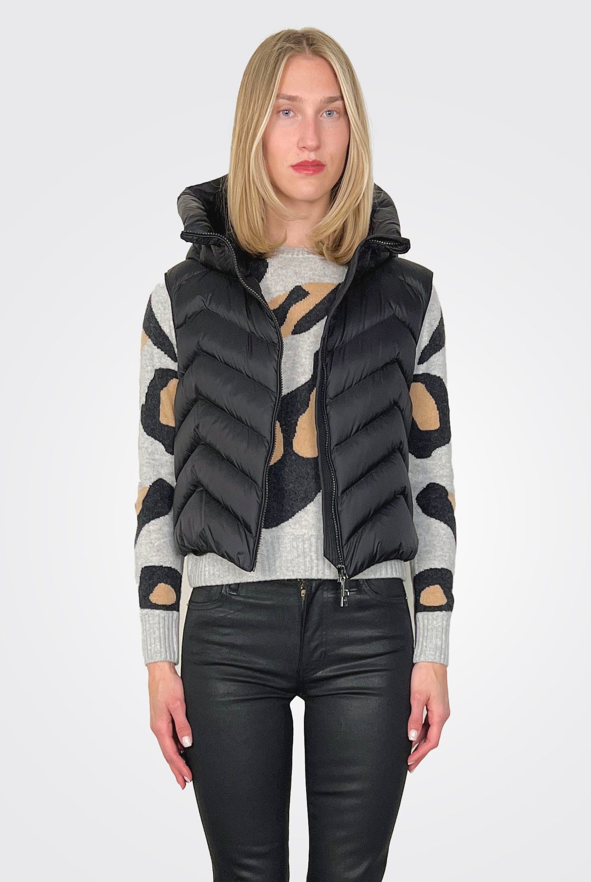 Puffer Hooded Vest - Black by Seventy Venezia | 25 South Boutiques