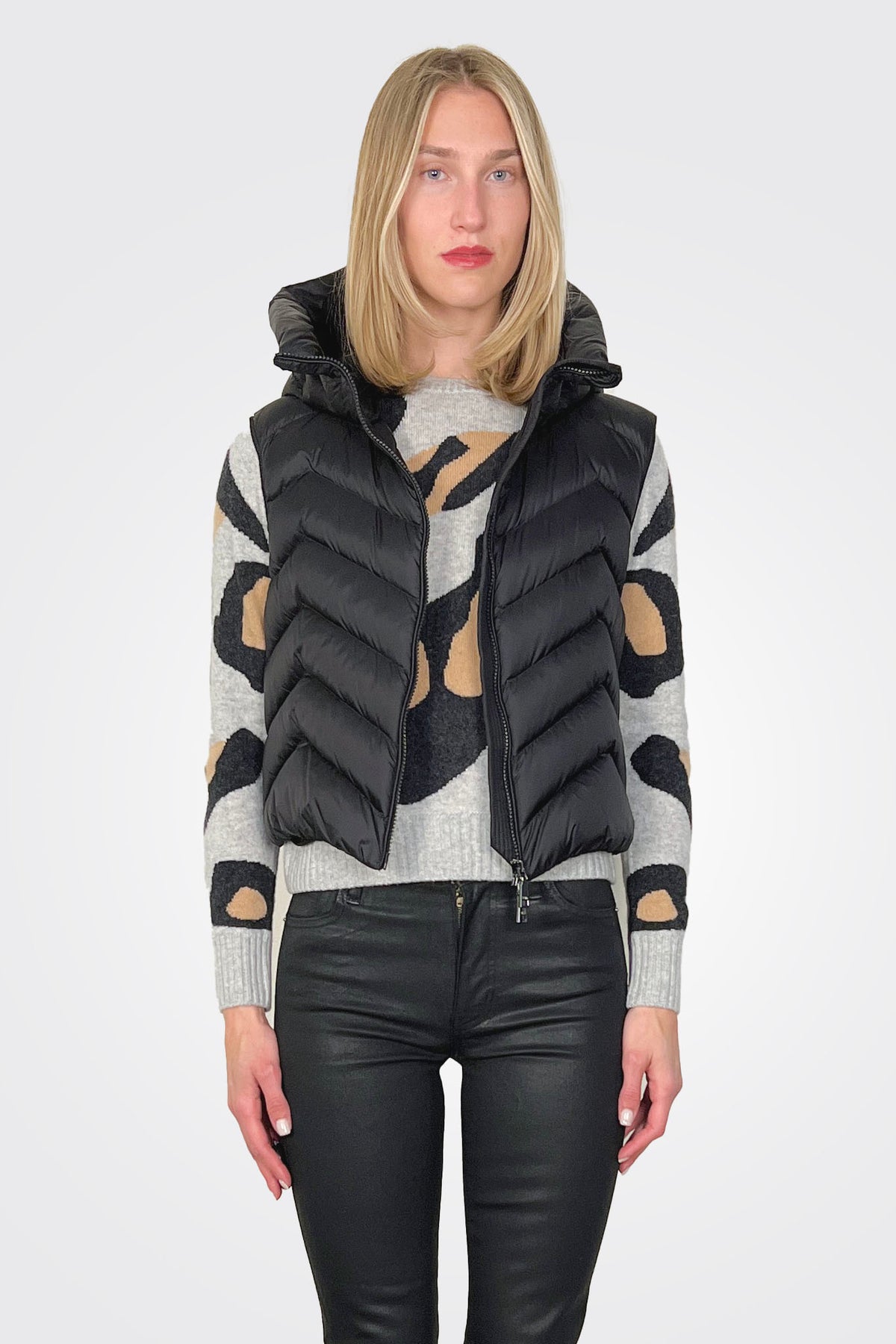 Puffer Hooded Vest - Black by Seventy Venezia | 25 South Boutiques