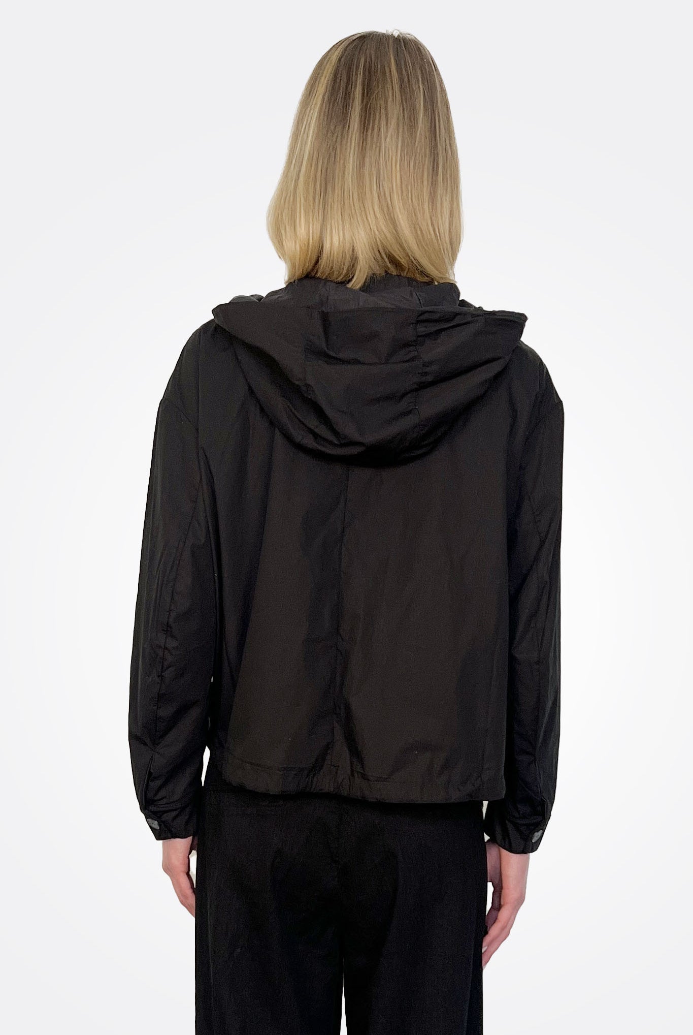 Short Reversible Hooded Jacket - Black by Transit Par-Such — view 3