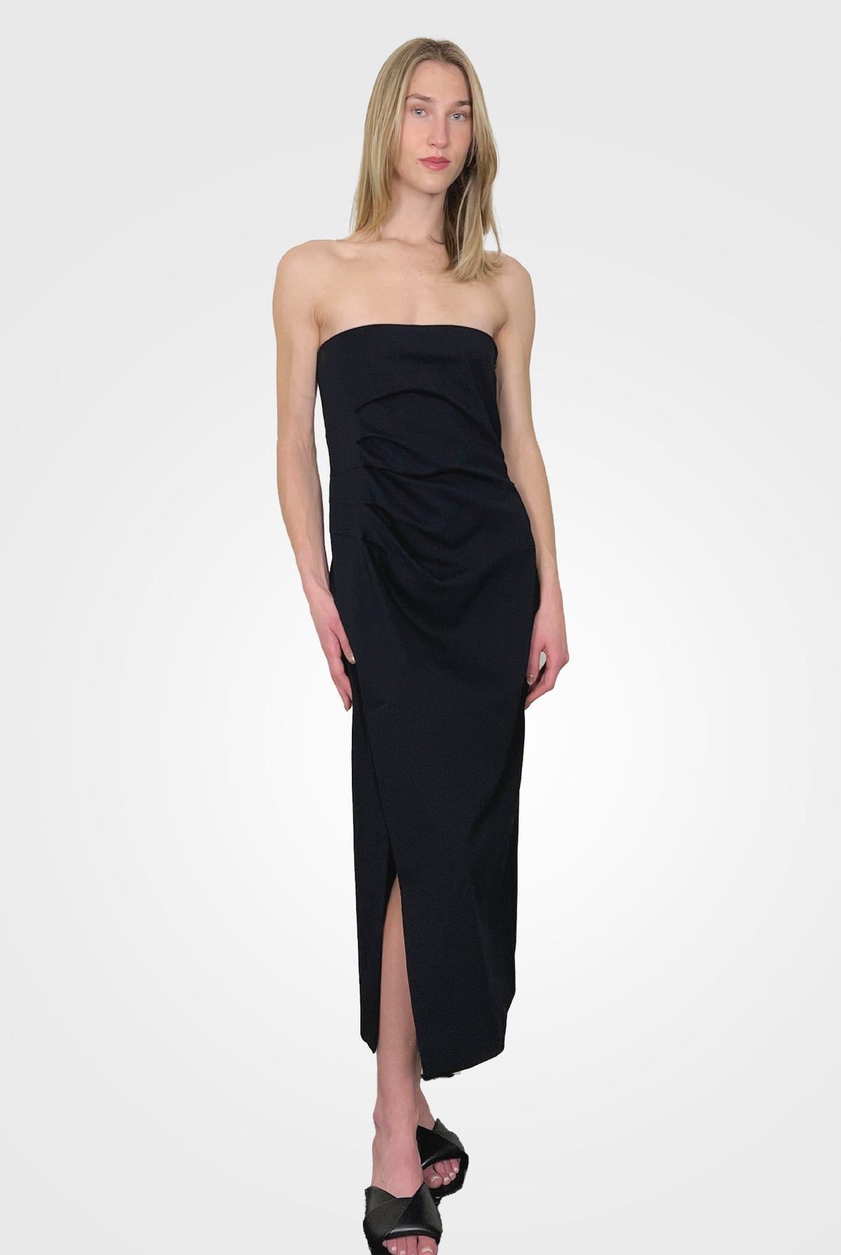 Strapless Slit Dress - Black by Liviana Conti | 25 South Boutiques