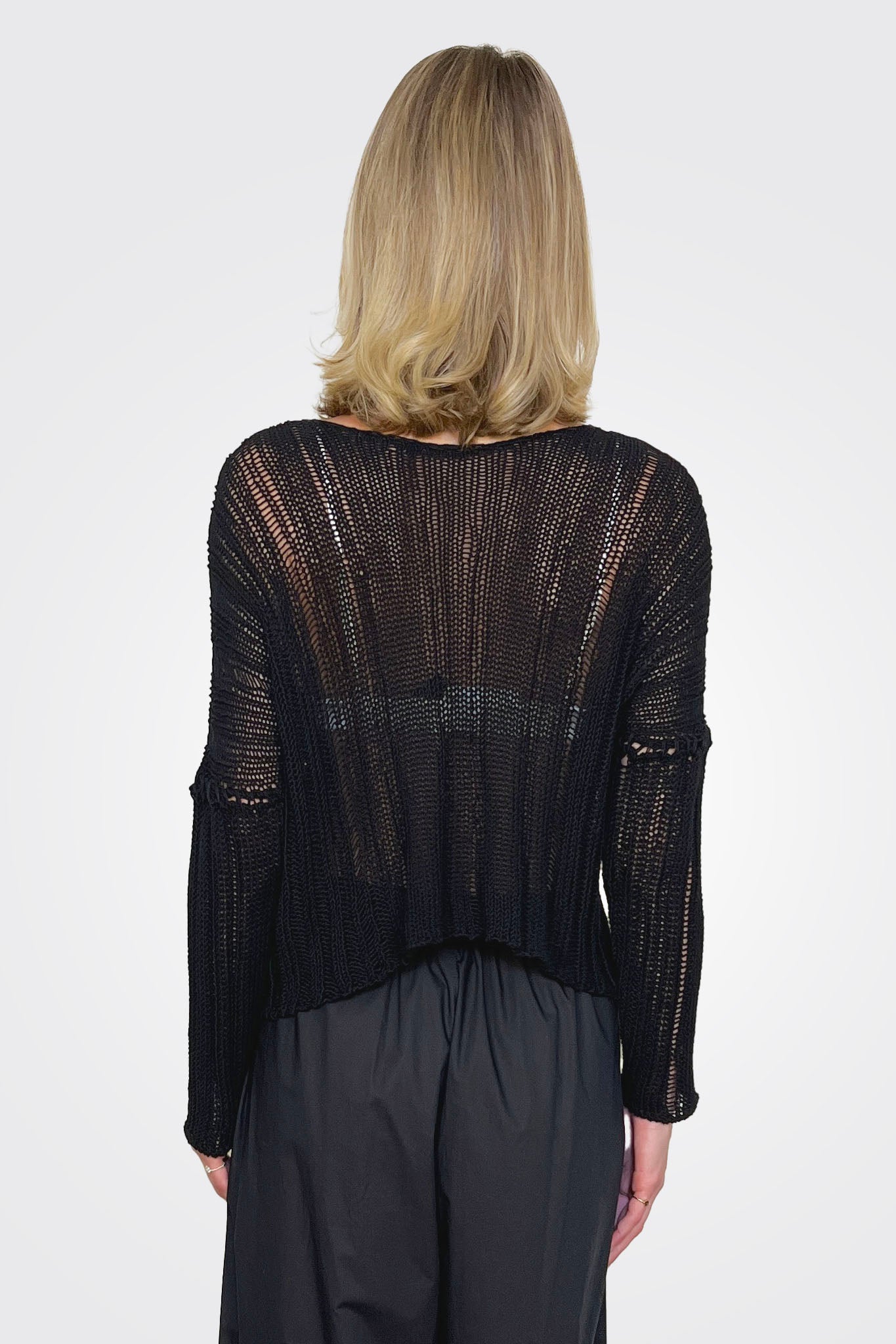 Knit Tunic - Black by Studio B3 — alternate view