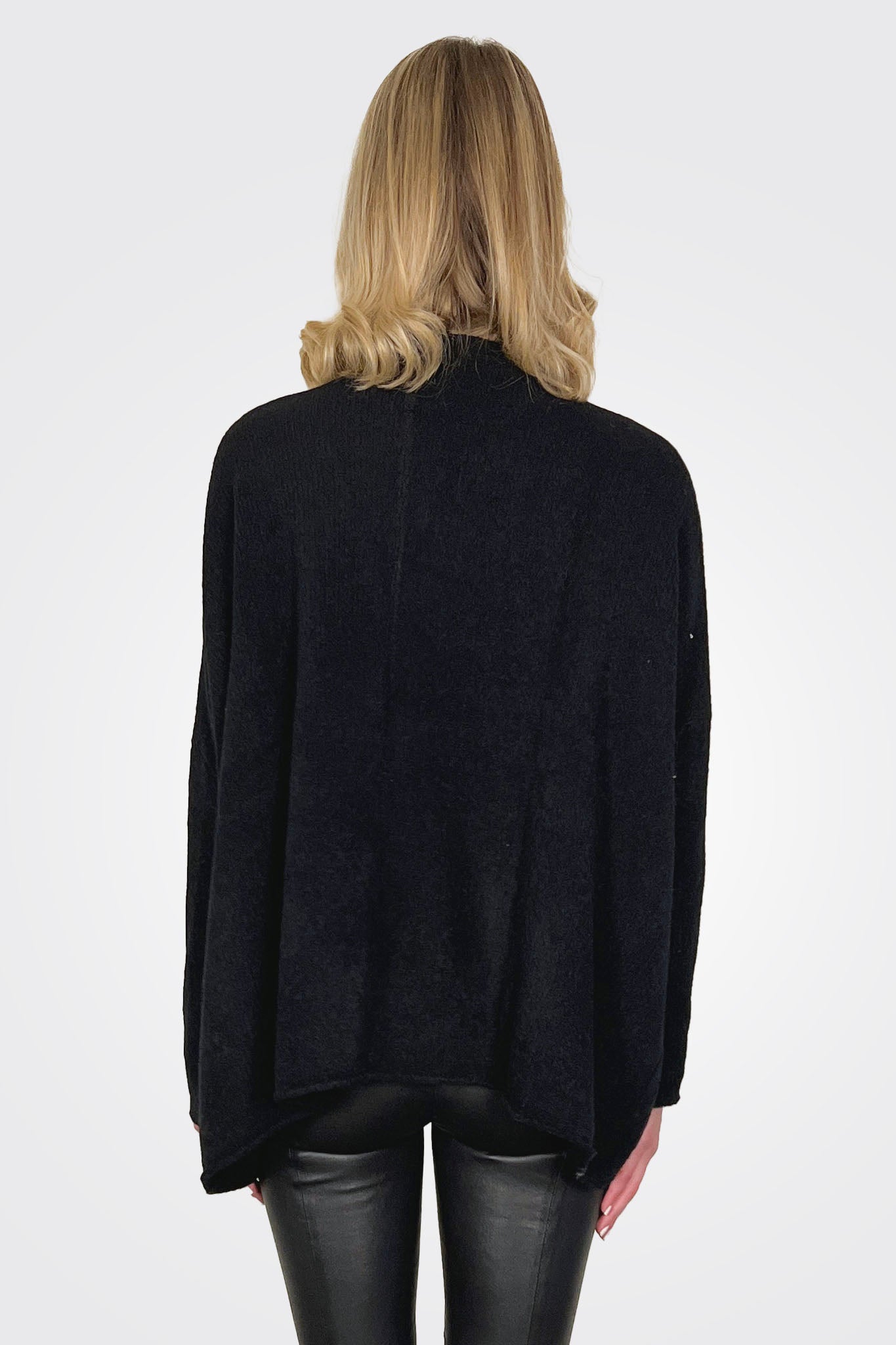 Oversize Cardigan - Black by Rundholz — view 3
