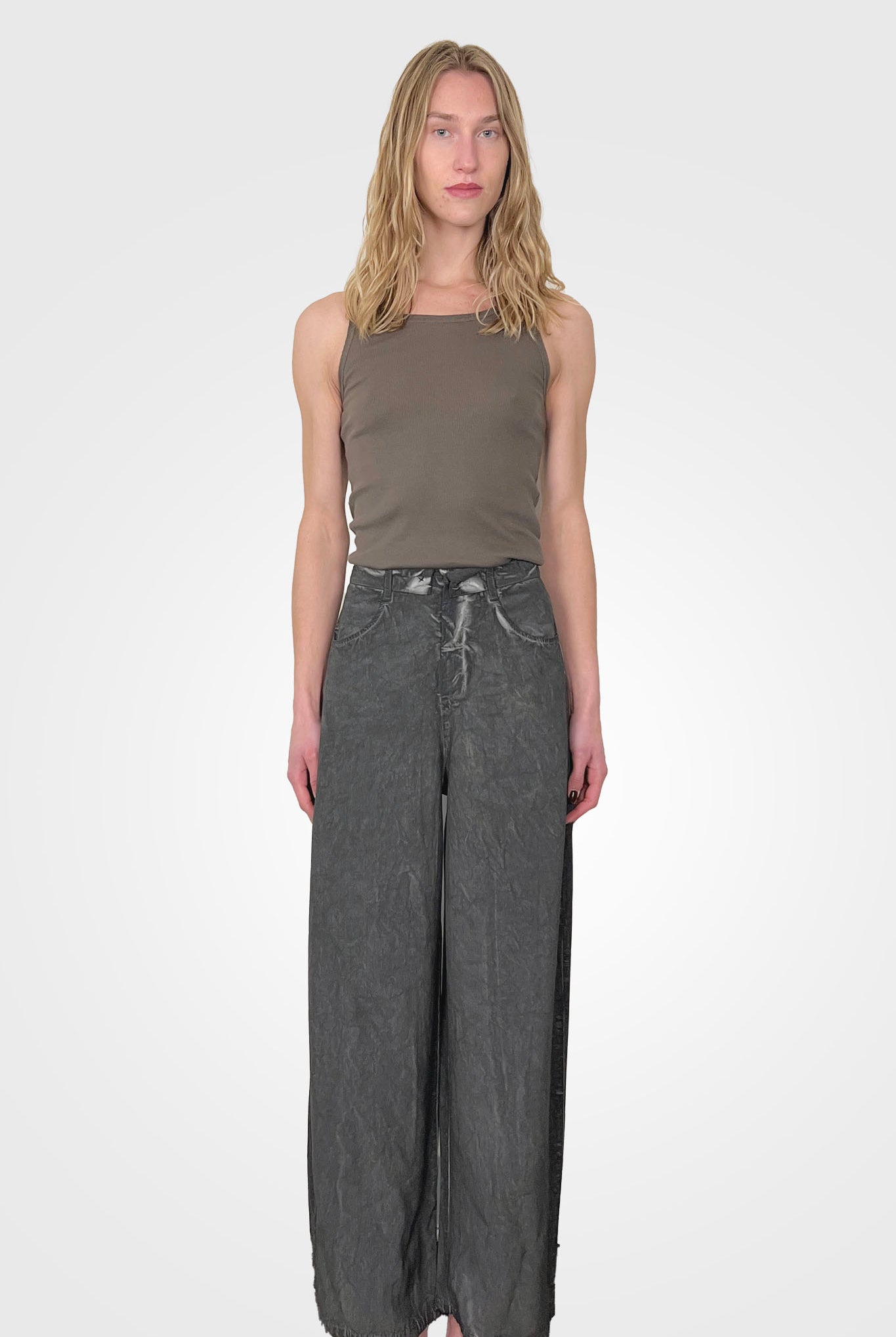 Greige Tie Dye Palazzo Trousers - Black by Transit Par-Such | 25 South Boutiques