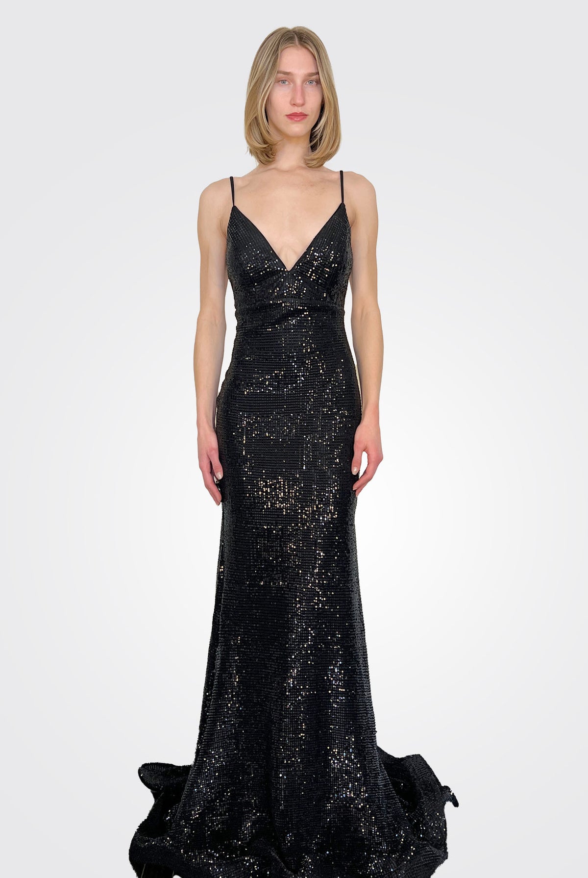 Fitted Backless Sequin Gown - Black by Jovani | 25 South Boutiques