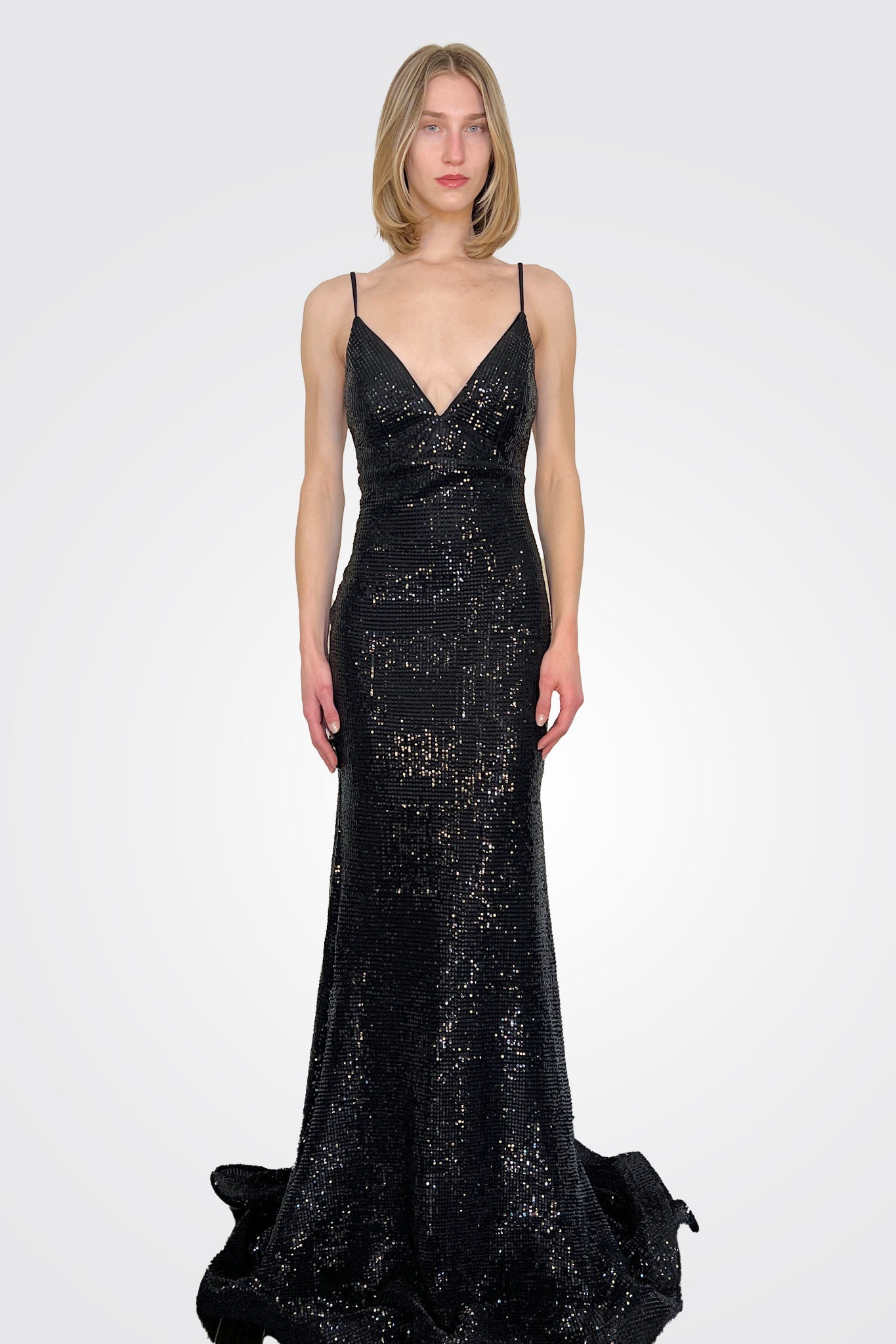 Fitted Backless Sequin Gown - Black by Jovani | 25 South Boutiques