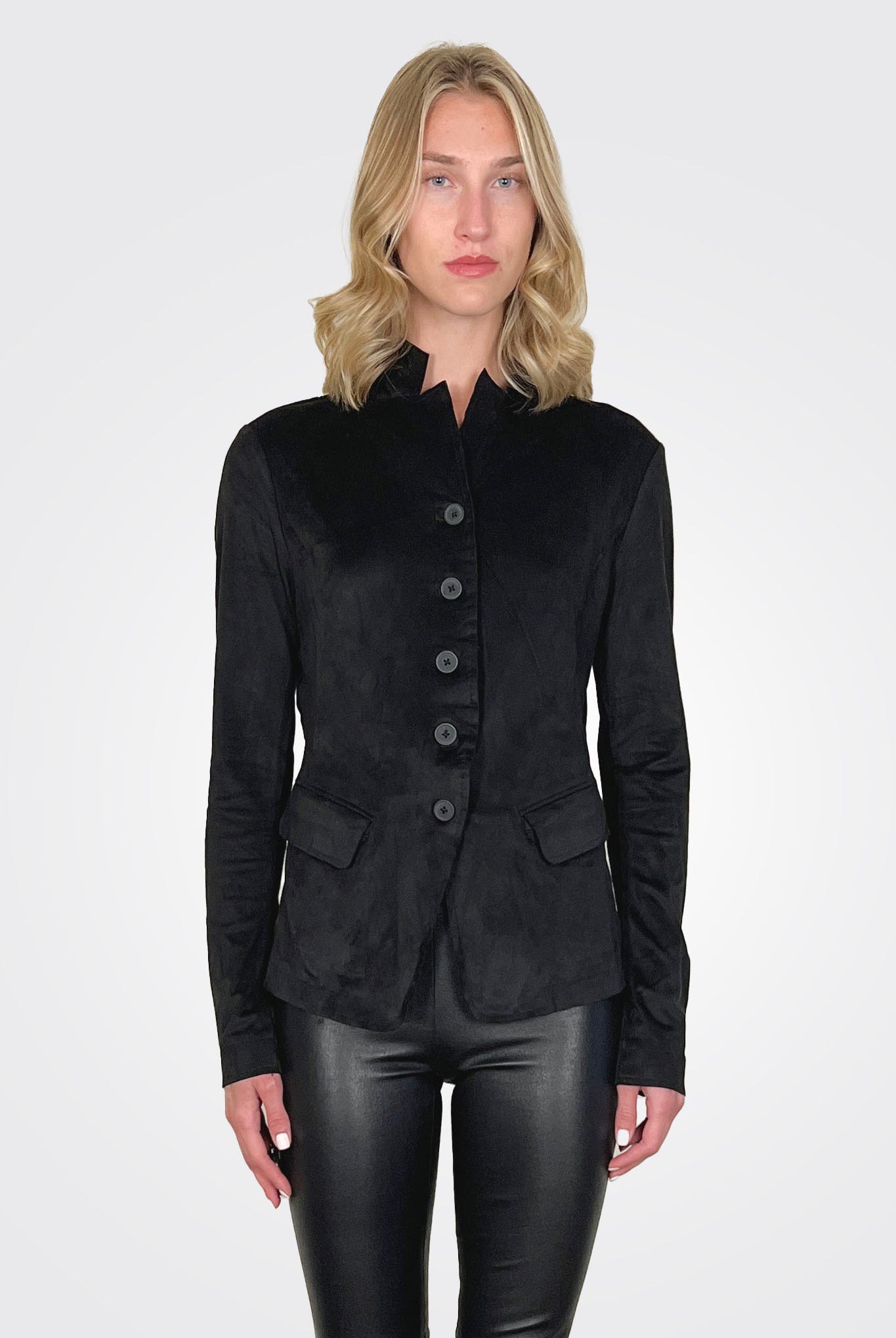 Roughout Optic Short Jacket - Black by Rundholz | 25 South Boutiques