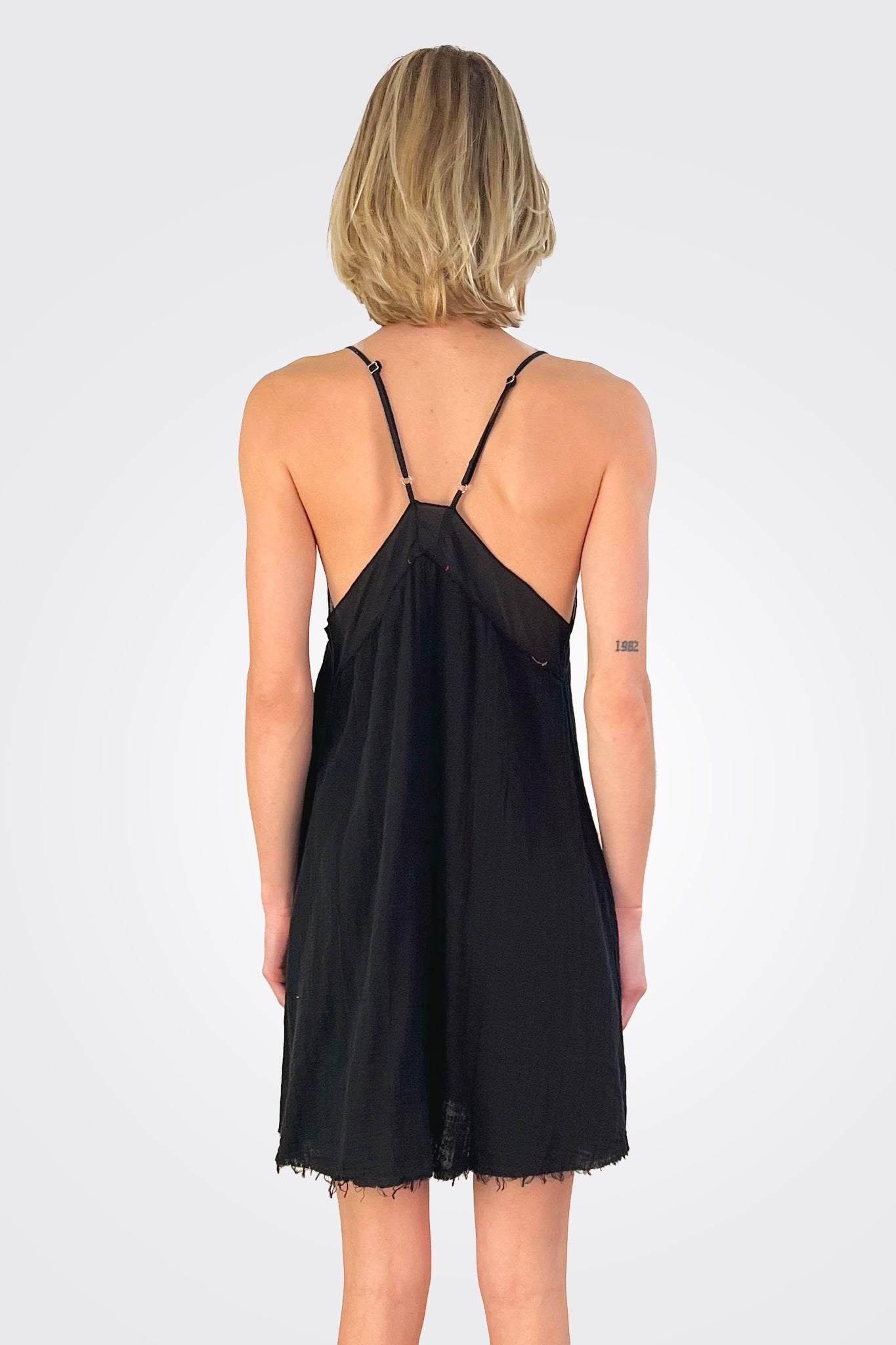 V Neck Mini Dress - Black by Stark X — view 3