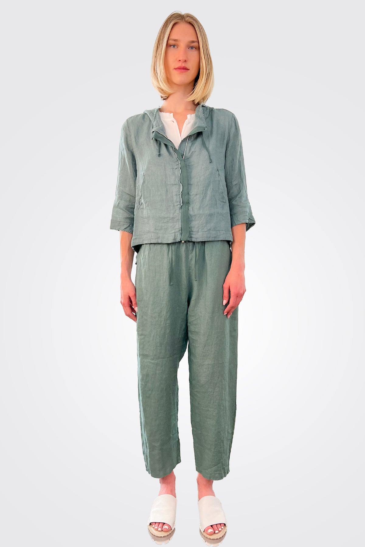 Linen Elastic Waist Trousers - Octanium by Transit Par-Such | 25 South Boutiques