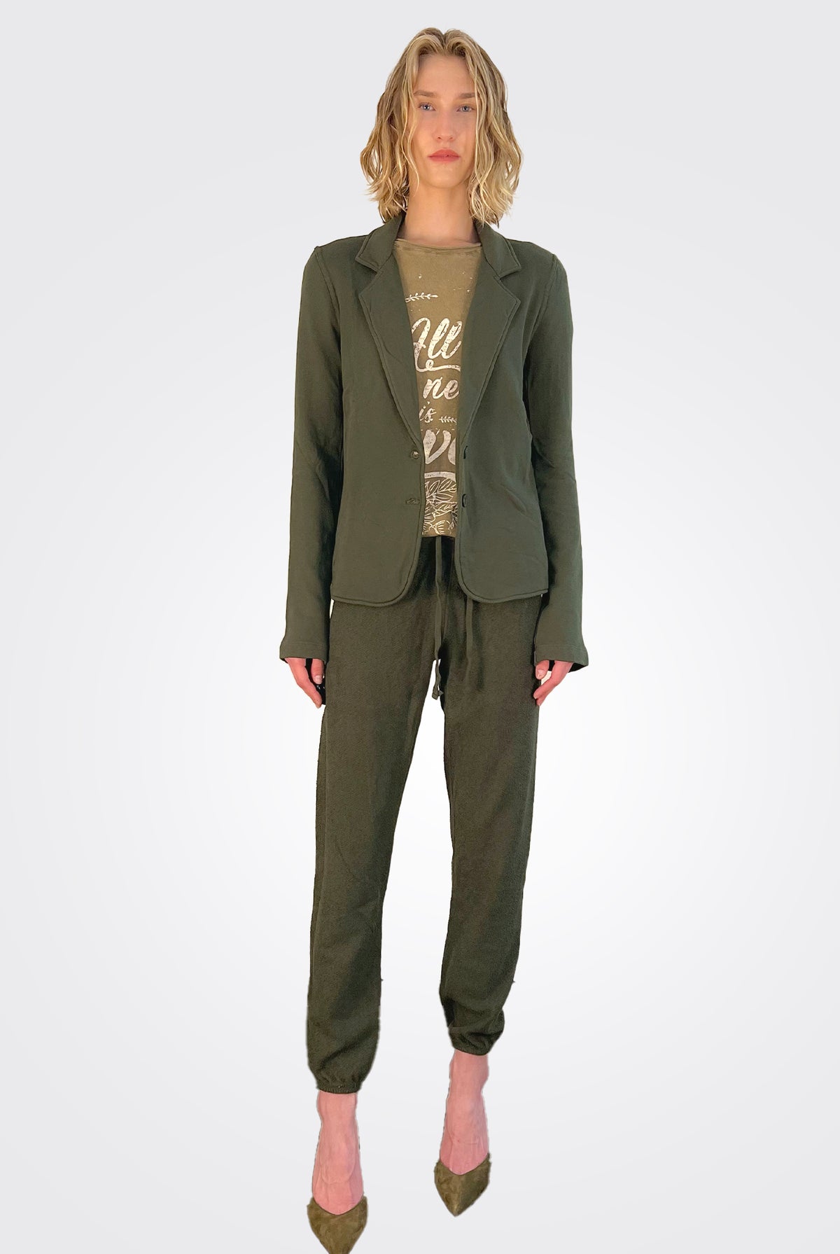 Classic Slim Jogger - Military by LA Made | 25 South Boutiques