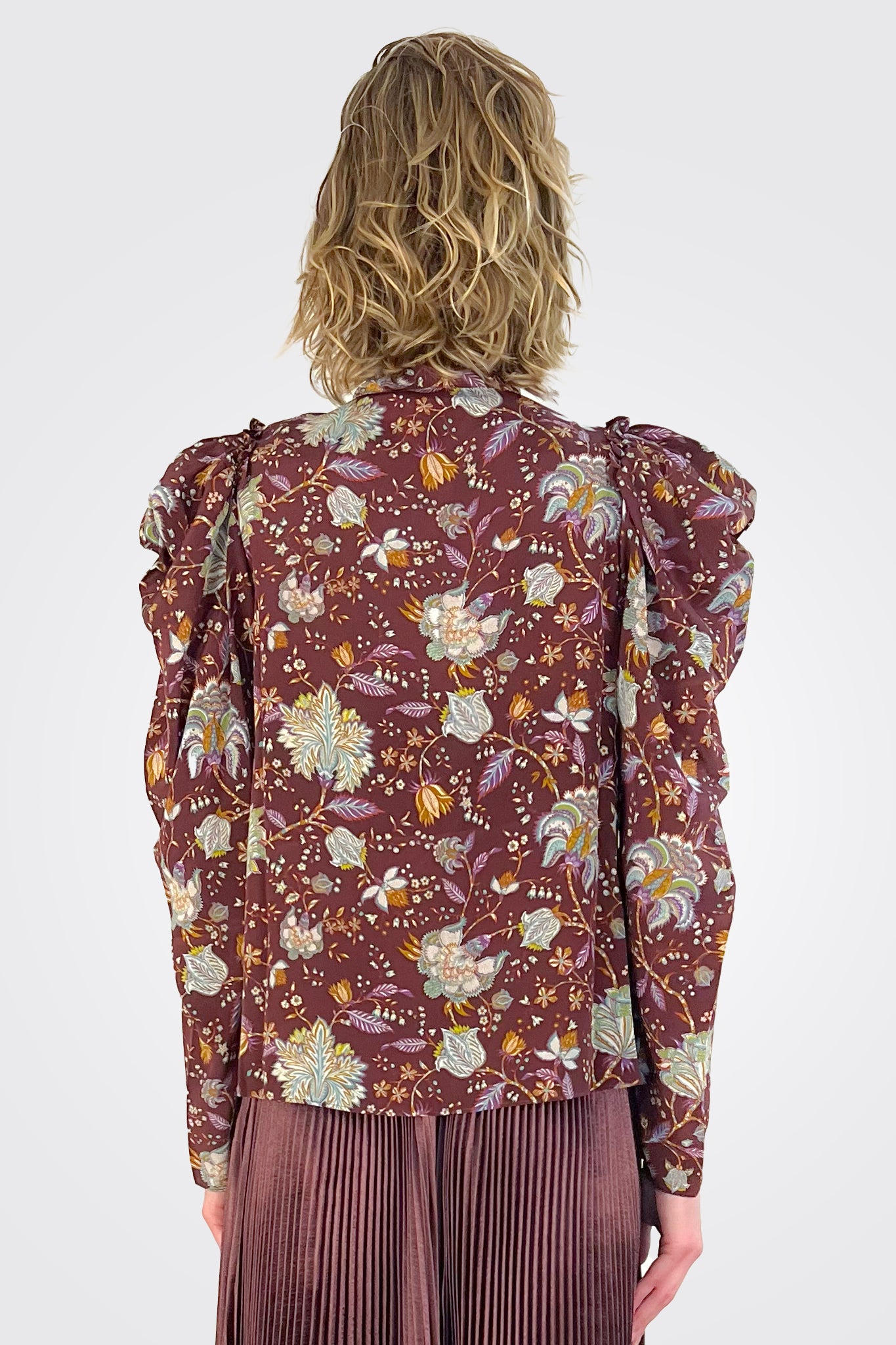 Brea Blouse - Heliotrope Red by Ulla Johnson — alternate view