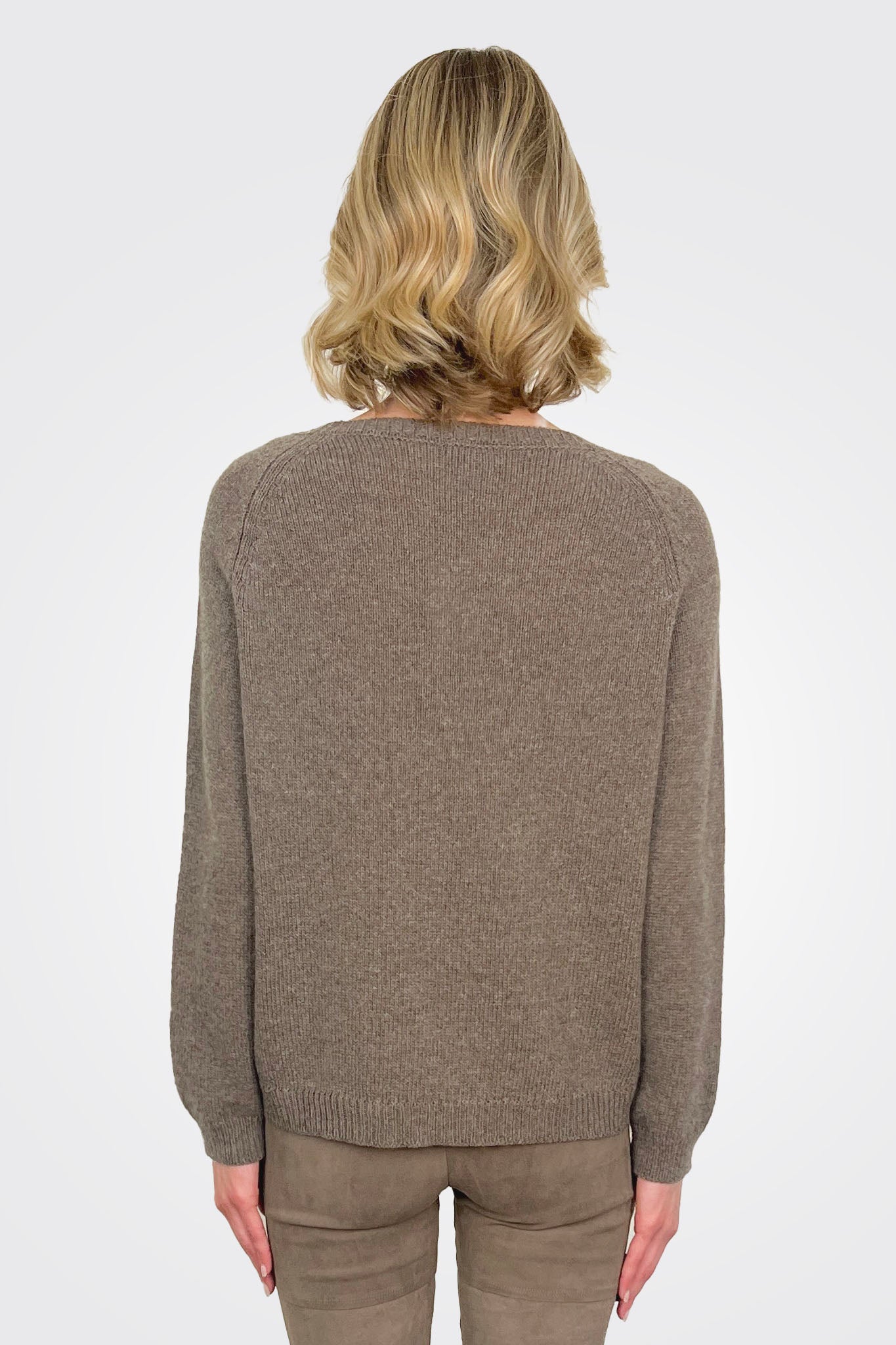 Wide Crew Neck Sweater - Brown by Private 0204 — alternate view
